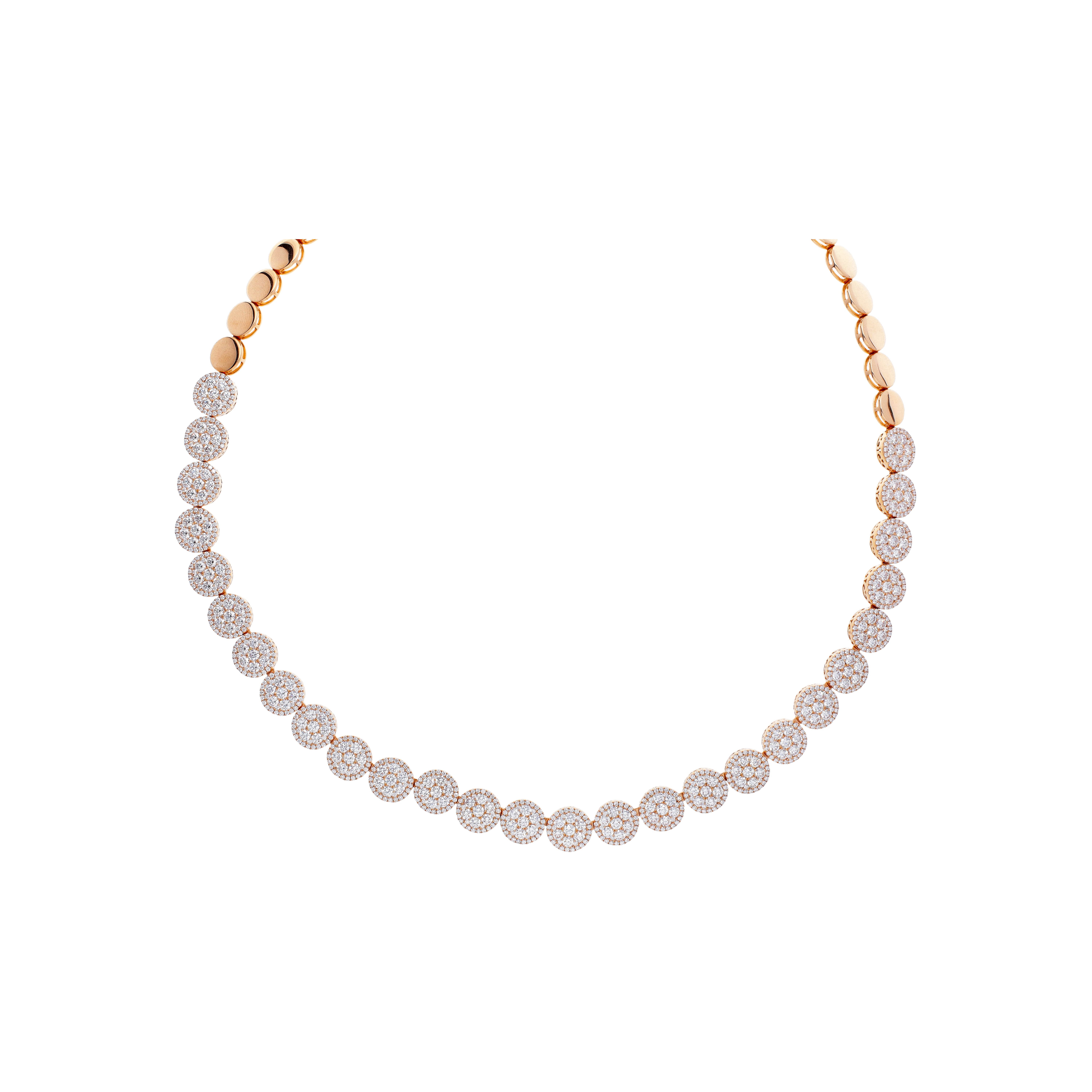Bartorelli Italian Jewels | COLLANA GIROCOLLO IN ORO ROSA CON ELEMENTI IN PAV&Eacute; DI DIAMANTI - 1GA0270274/1 (1)