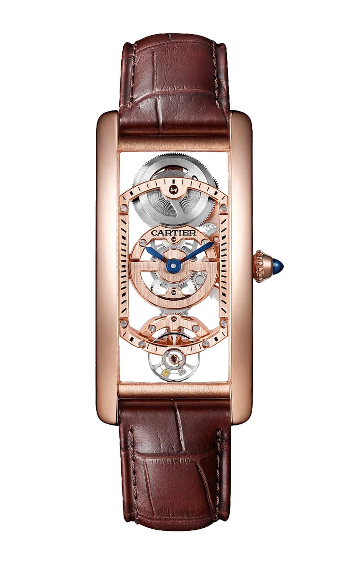 Cartier | TANK CINTR&Eacute;E, ORO ROSA, SCHELETRATO, MANUALE - WHTA0008 (1)