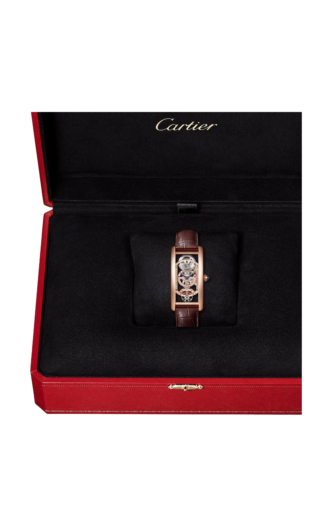Cartier | TANK CINTR&Eacute;E, ORO ROSA, SCHELETRATO, MANUALE - WHTA0008 (2)