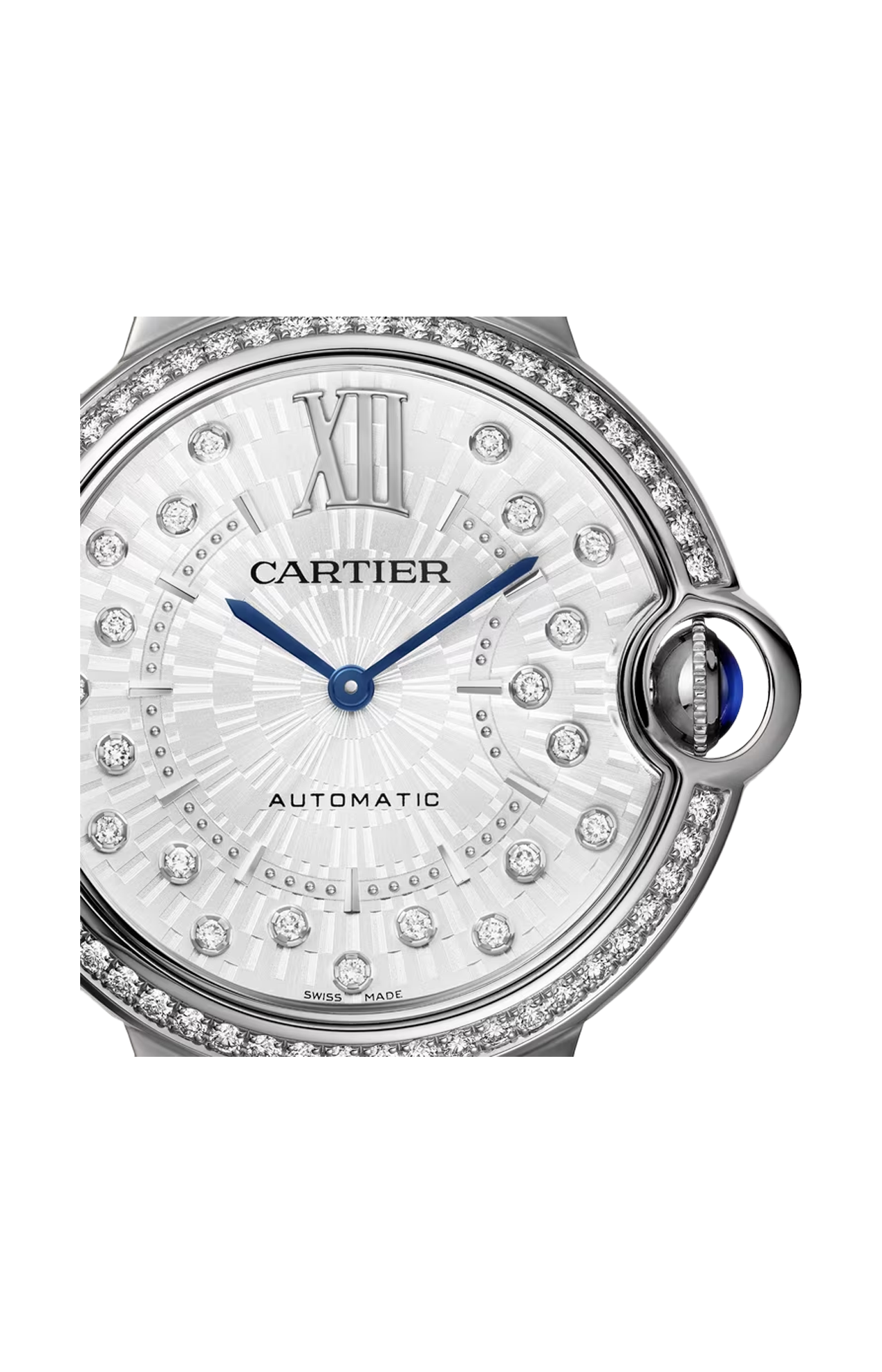 Cartier | BALLON BLEU DE CARTIER 36 MM, AUTOMATICO, ACCIAIO, DIAMANTI - W4BB0036 (2)