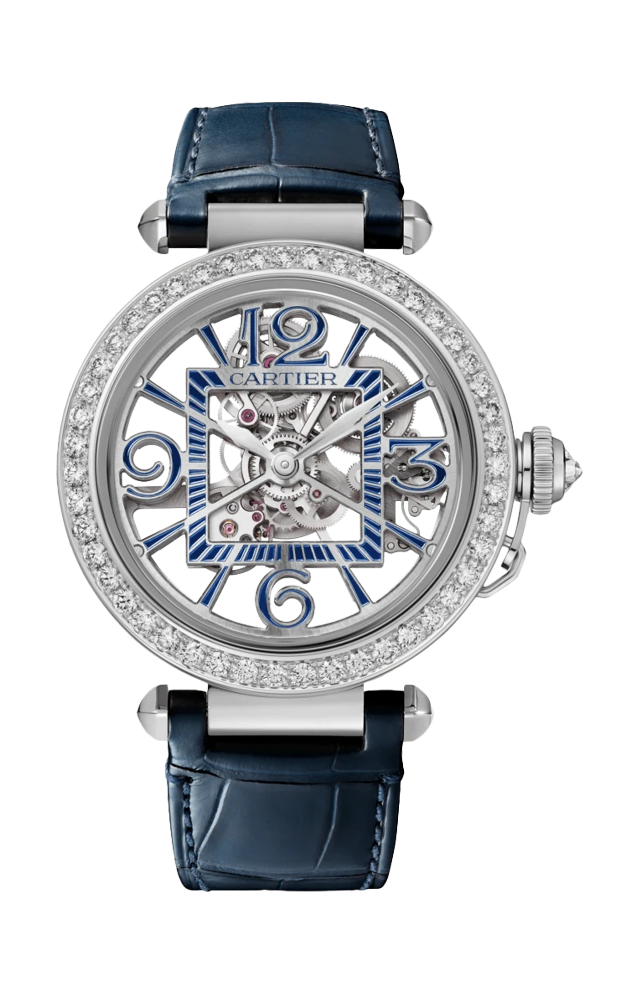 Cartier | PASHA DE CARTIER, 41 MM, ORO BIANCO, DIAMANTI, SCHELETRATO, AUTOMATICO - HPI01483 (1)