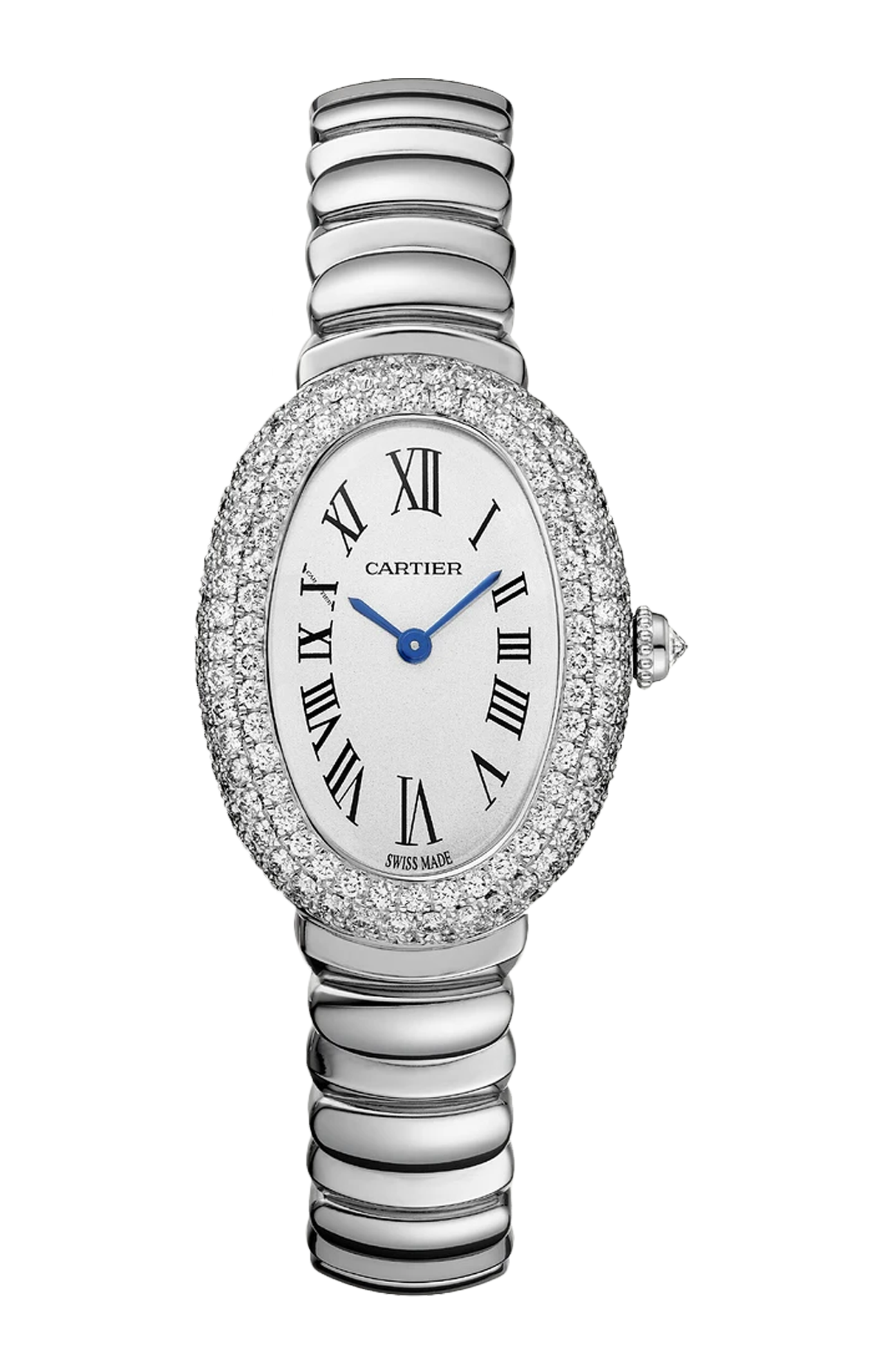 Cartier | BAIGNOIRE MODELLO PICCOLO, ORO BIANCO, DIAMANTI, QUARZO - WJBA0051 (1)