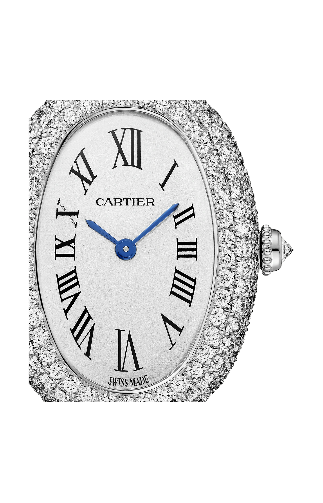 Cartier | BAIGNOIRE MODELLO PICCOLO, ORO BIANCO, DIAMANTI, QUARZO - WJBA0051 (2)