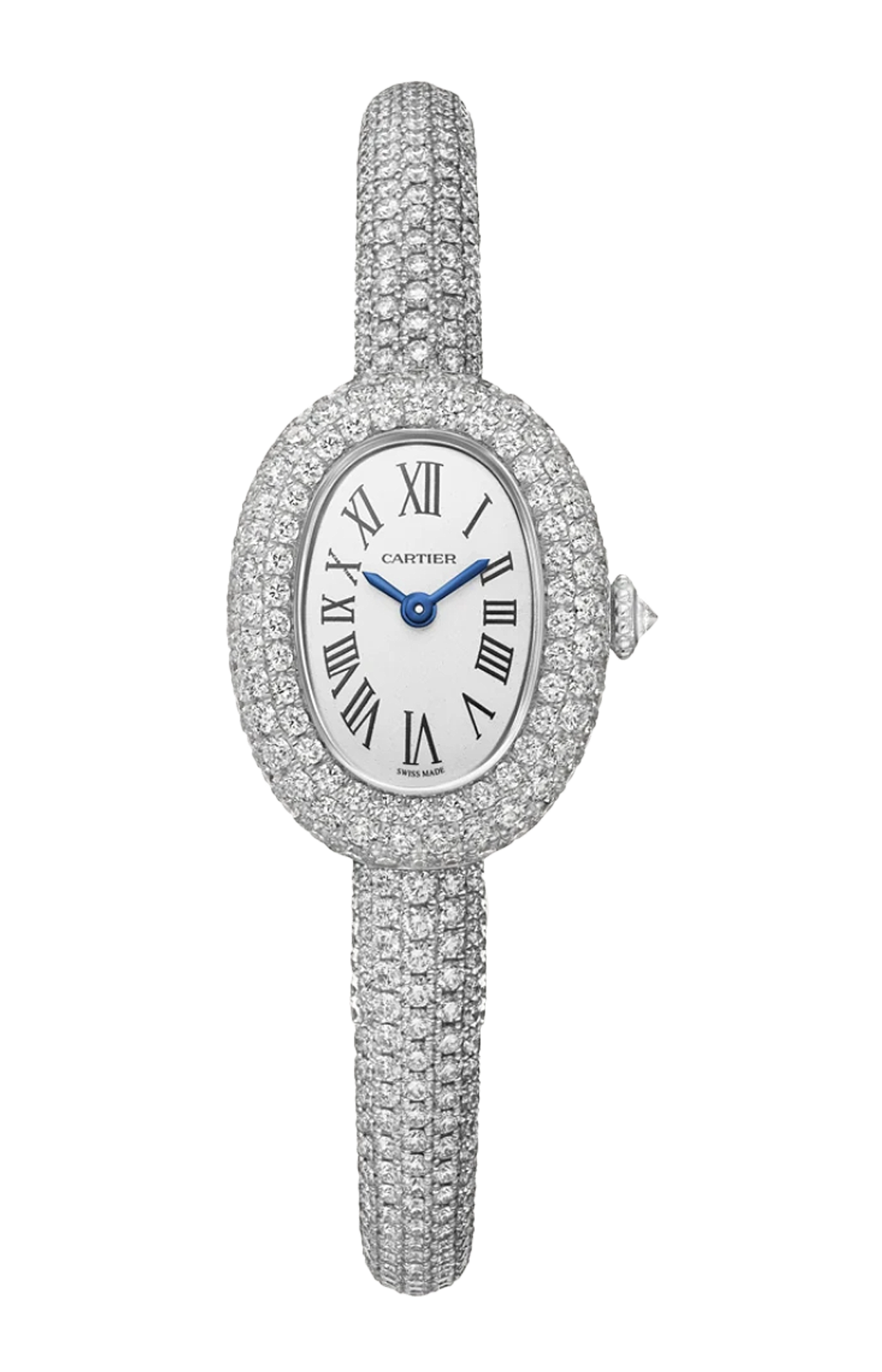 Cartier | BAIGNOIRE DE CARTIER MODELLO MINI, ORO BIANCO, DIAMANTI, QUARZO - HPI01773 (1)