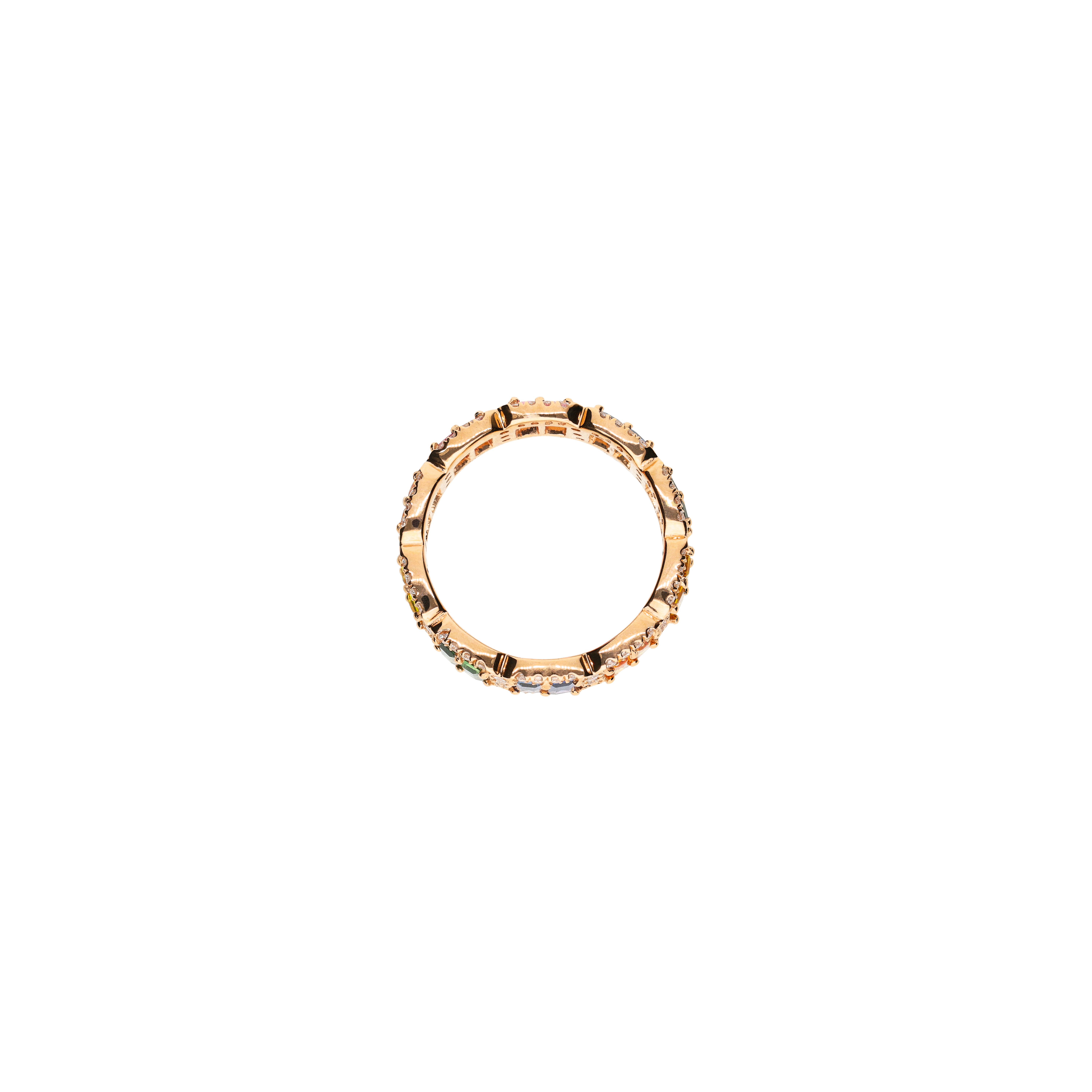 Bartorelli Italian Jewels | ANELLO RAINBOW IN ORO ROSA CON ZAFFIRI MULTICOLOR E DIAMANTI - KR1196MS (3)