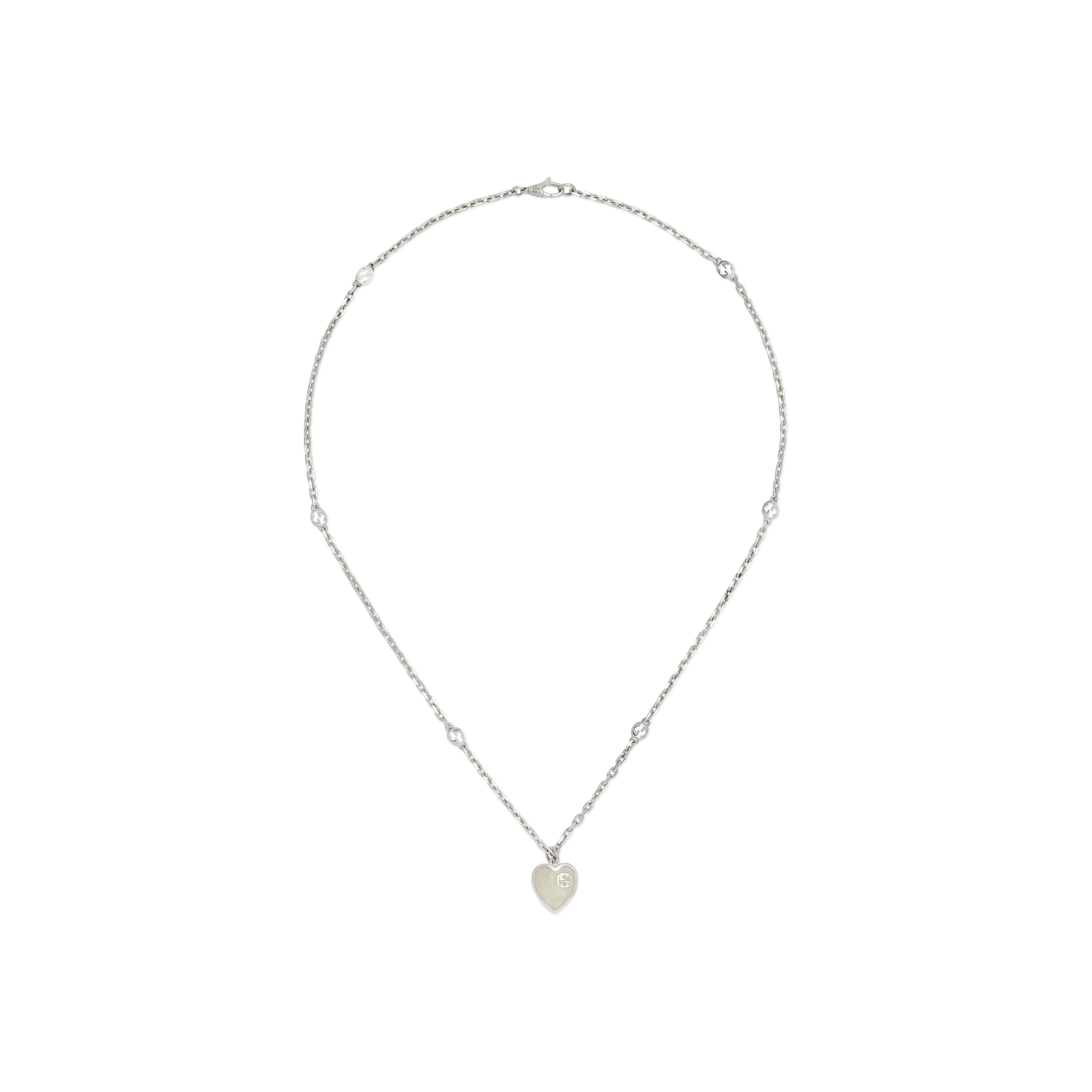 Gucci | COLLANA CON PENDENTE CUORE IN ARGENTO GUCCI HEART - YBB645545003 (1)