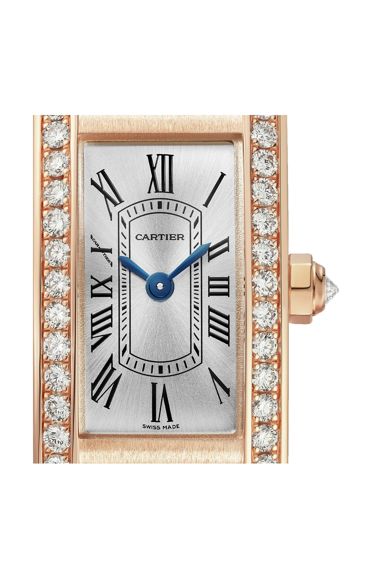 Cartier | TANK AM&Eacute;RICAINE, MODELLO MINI, ORO ROSA, DIAMANTI, QUARZO - WJTA0058 (2)