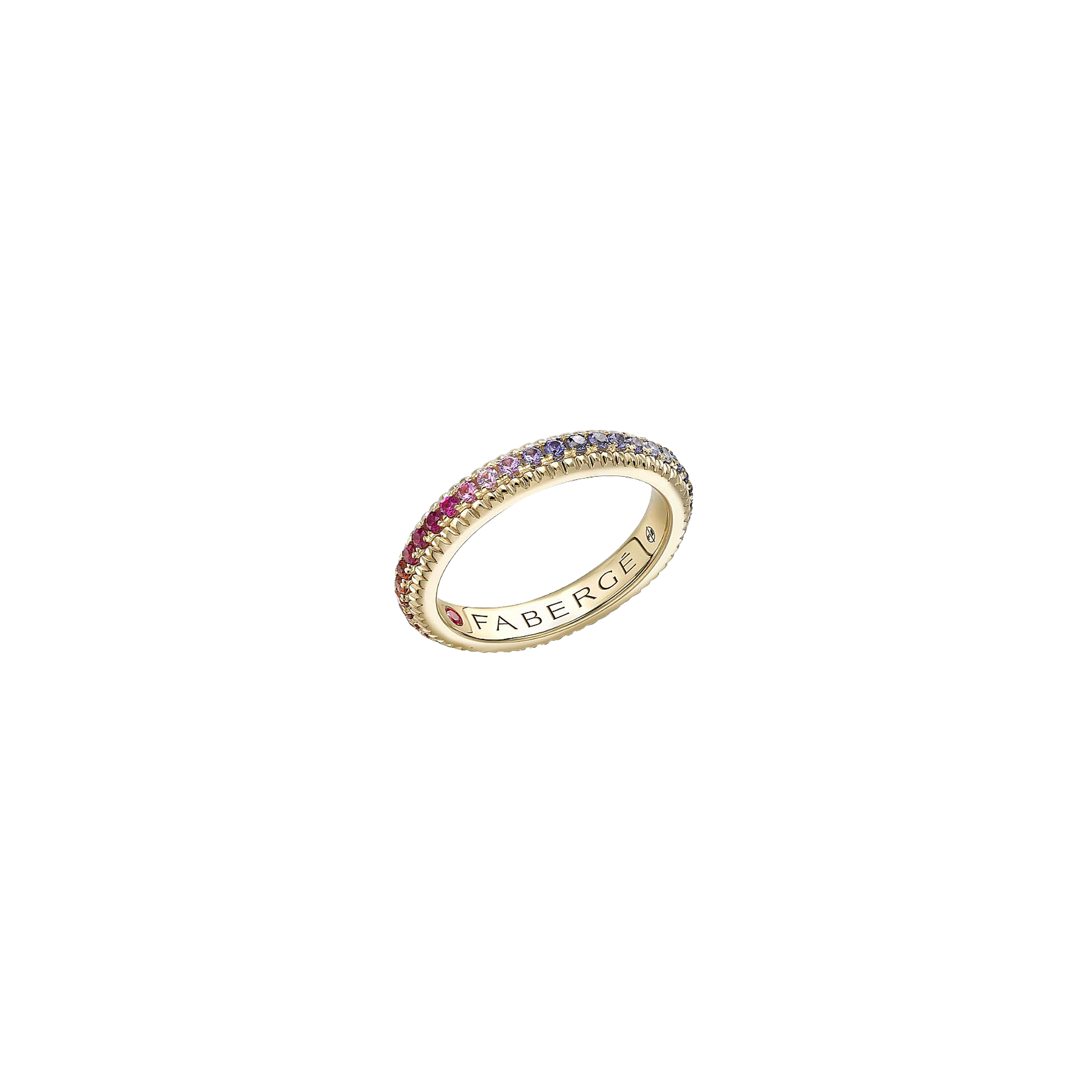 Faberg&eacute; | ANELLO ETERNITY COLOURS OF LOVE IN ORO GIALLO CON PIETRE PREZIOSE MULTICOLOR RAINBOW - 847RG2565 (1)