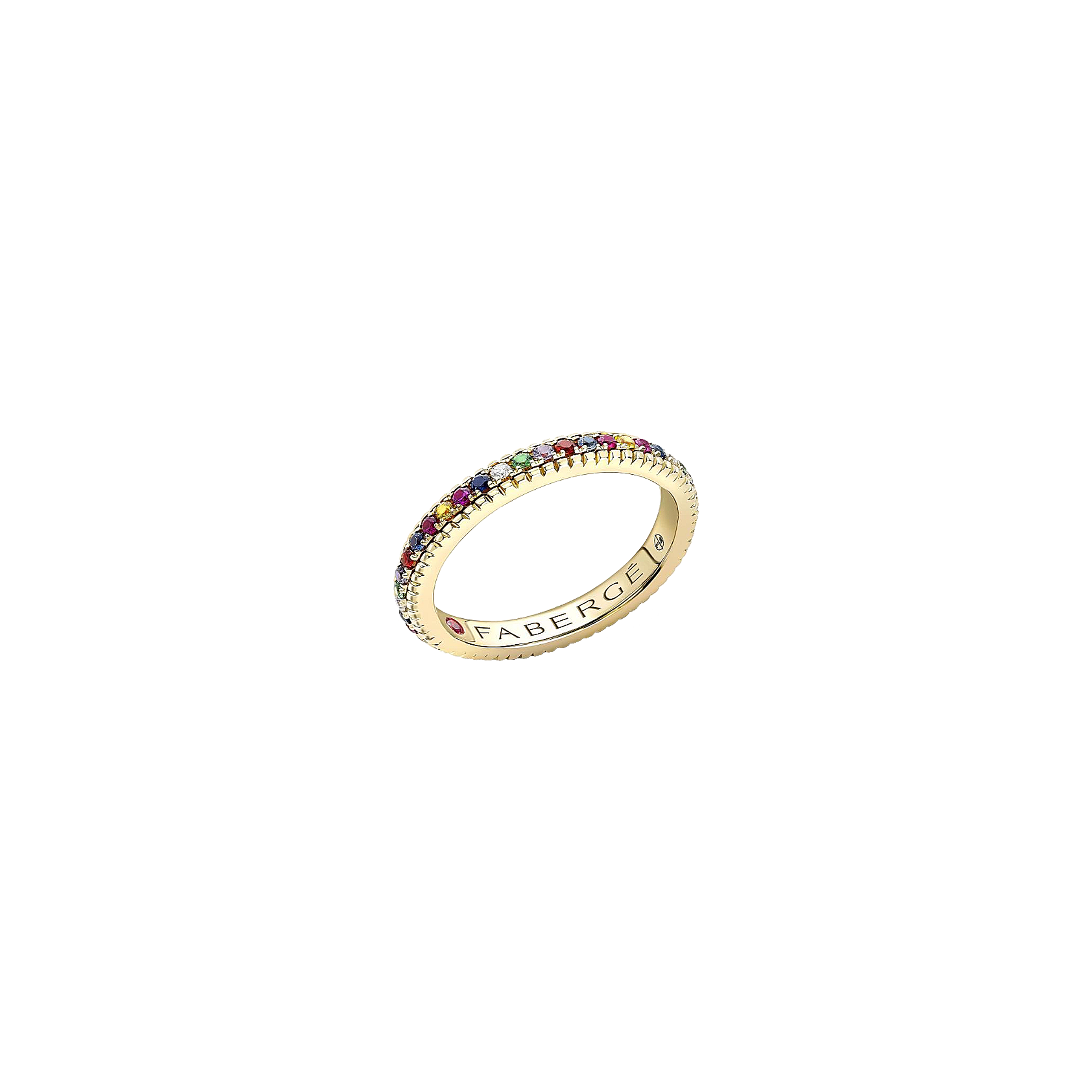 Faberg&eacute; | ANELLO ETERNITY COLOURS OF LOVE IN ORO GIALLO CON PIETRE PREZIOSE MULTICOLOR - 847RG2319 (1)