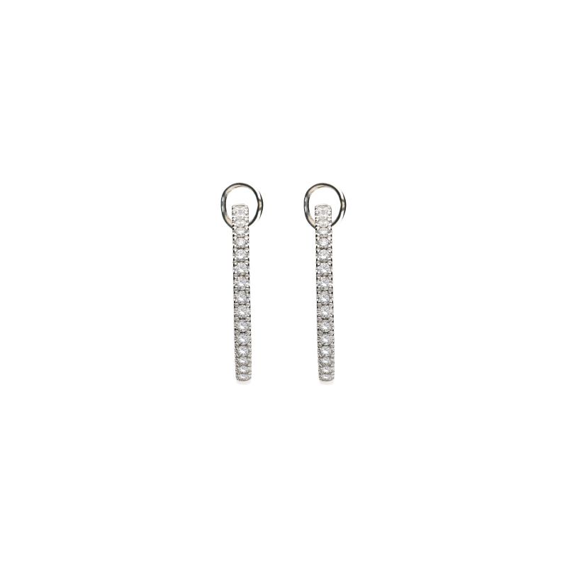 Bartorelli Italian Jewels | ORECCHINI A  CERCHIO IN ORO BIANCO FULL PAV&Eacute; DI DIAMANTI - 117-OR843-4 (1)