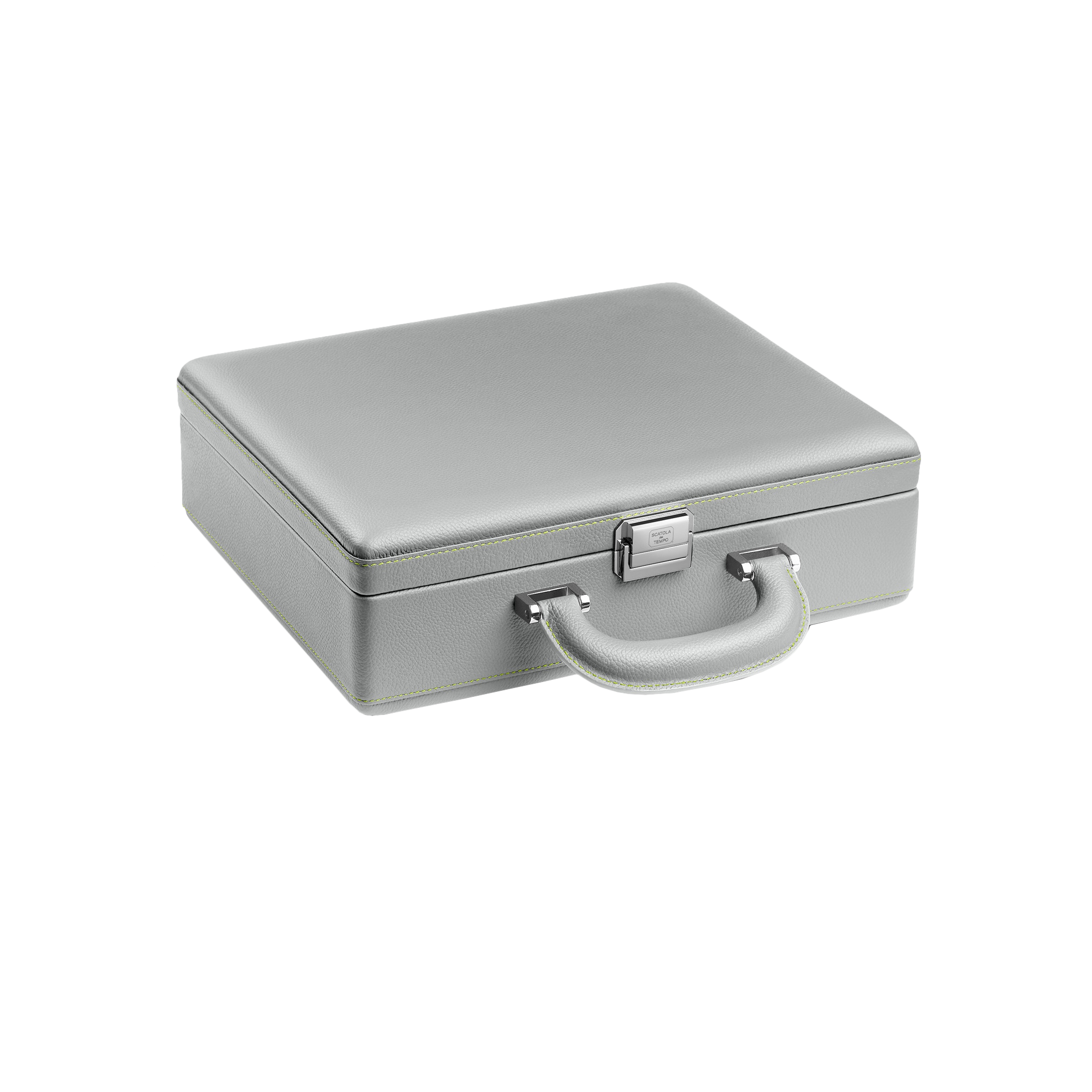 Scatola Del Tempo | VALIGETTA 8 MANICO COMPATTO GRIGIO/VERDE (2)