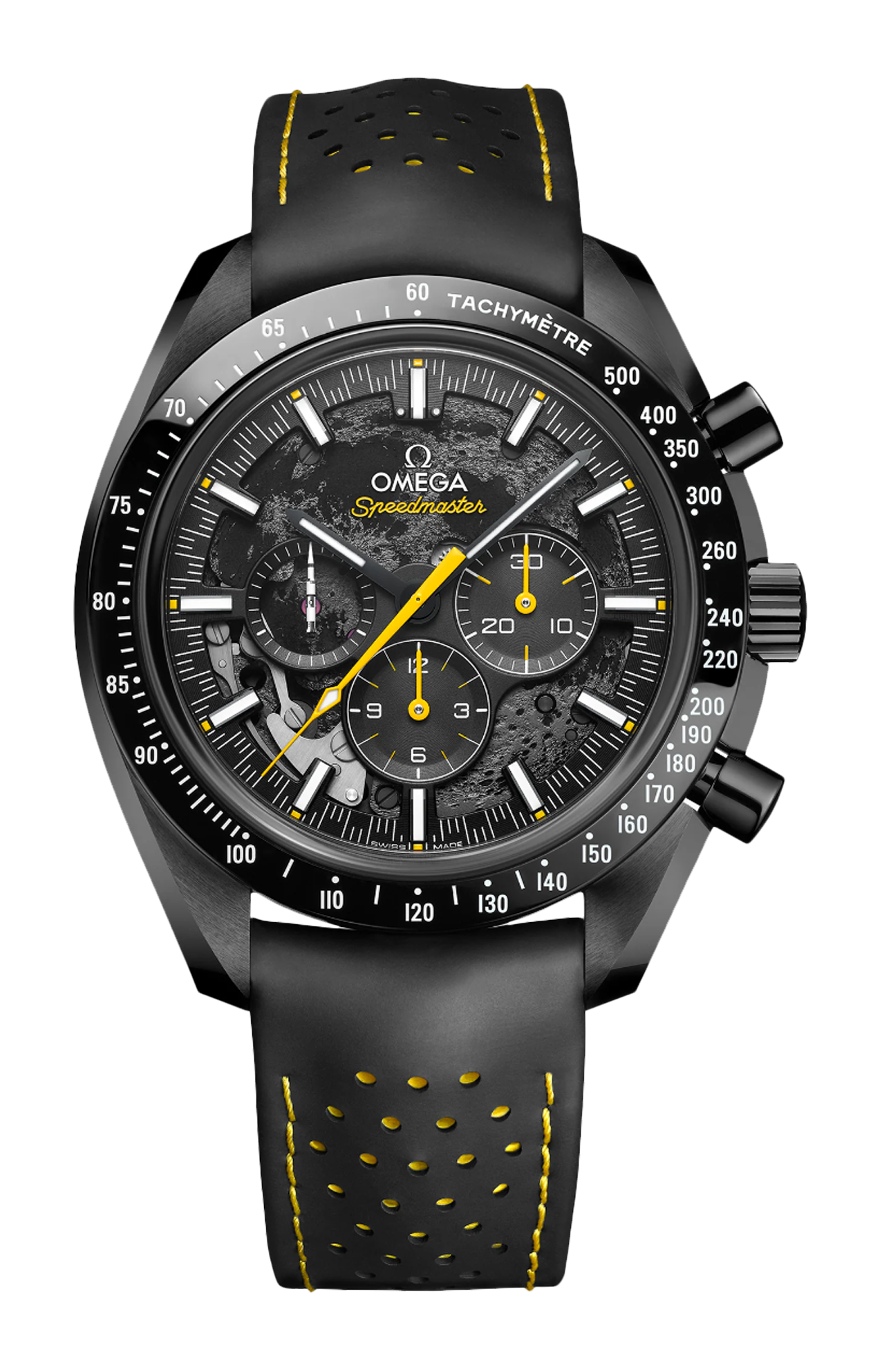 Omega | SPEEDMASTER DARK SIDE OF THE MOON 44,25 MM, CERAMICA NERA SU CAUCCI&Ugrave; - 310.92.44.50.01.001 (1)