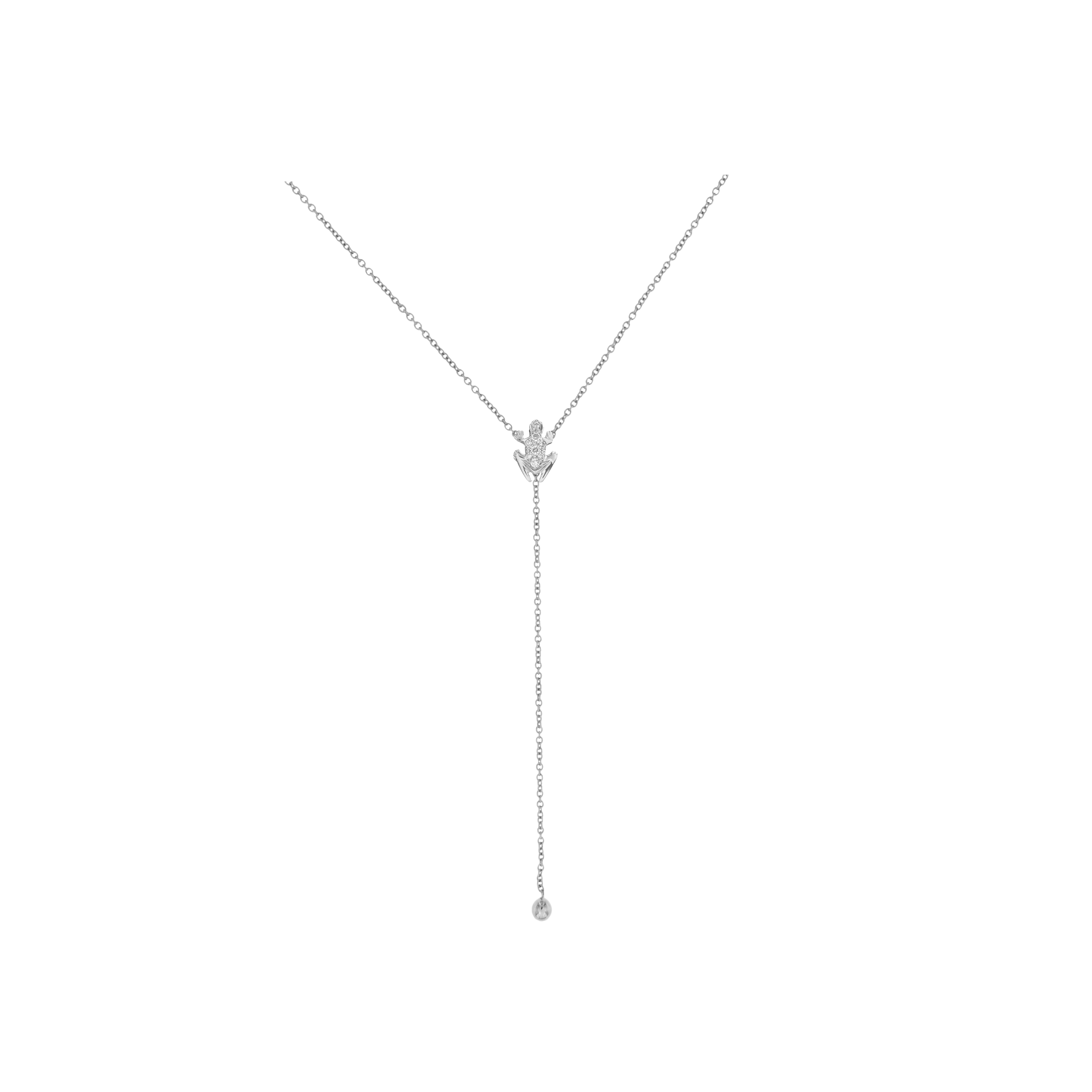 Dada Arrigoni | COLLANA Y-SHAPE HAPPY FROG IN ORO BIANCO E DIAMANTI - DHF01CABBDI (1)