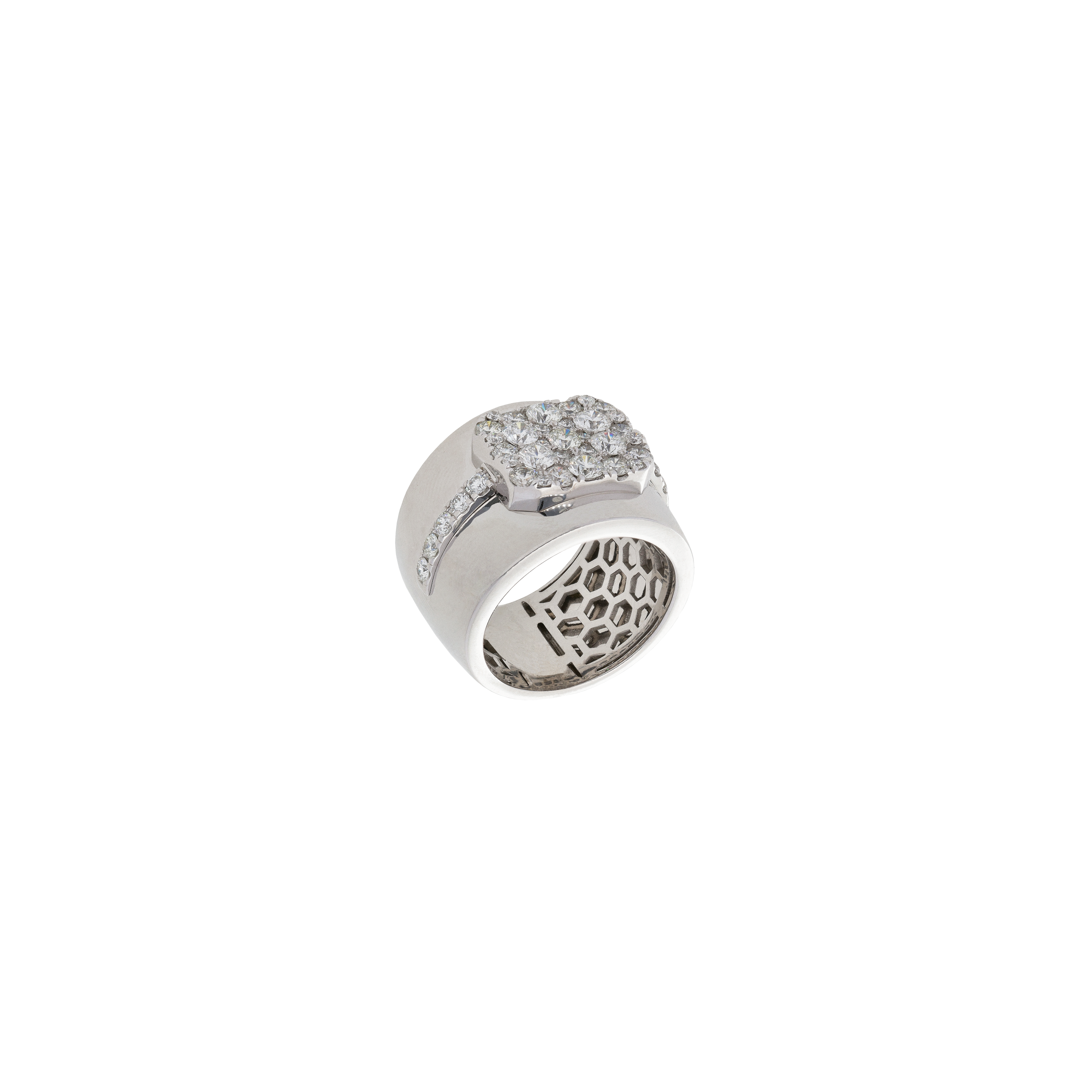 Bartorelli Italian Jewels | ANELLO A FASCIA ALTA IN ORO BIANCO E DIAMANTI - 1AN0032345/2 (1)