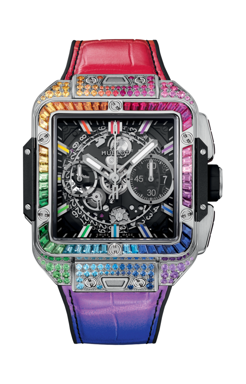 Hublot | SQUARE BANG UNICO TITANIUM RAINBOW 42 MM - 821.NX.0117.LR.0999 (1)