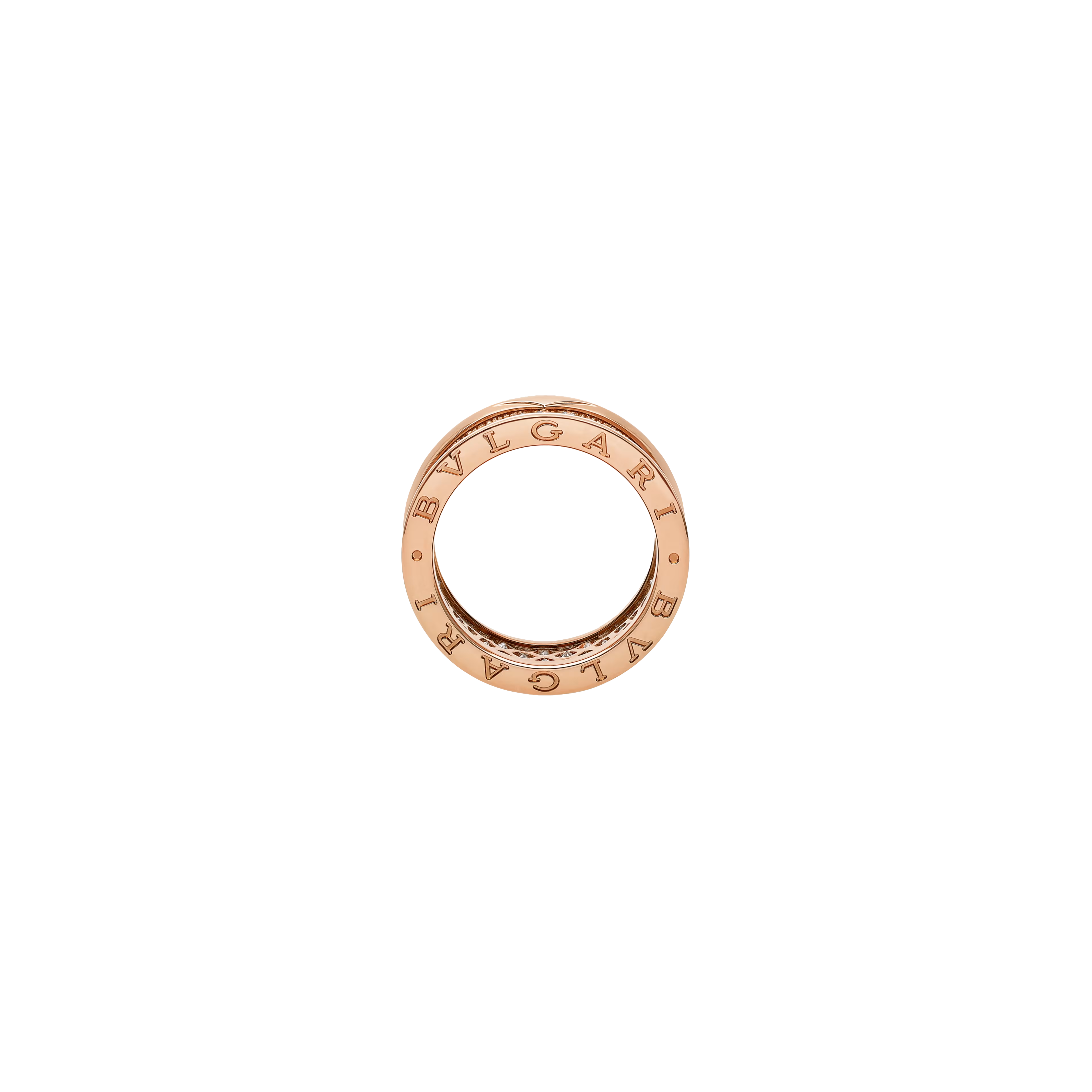 Bulgari | ANELLO B.ZERO1 IN ORO ROSA CON PAV&Eacute; DI DIAMANTI LUNGO LA SPIRALE - AN860150 (3)