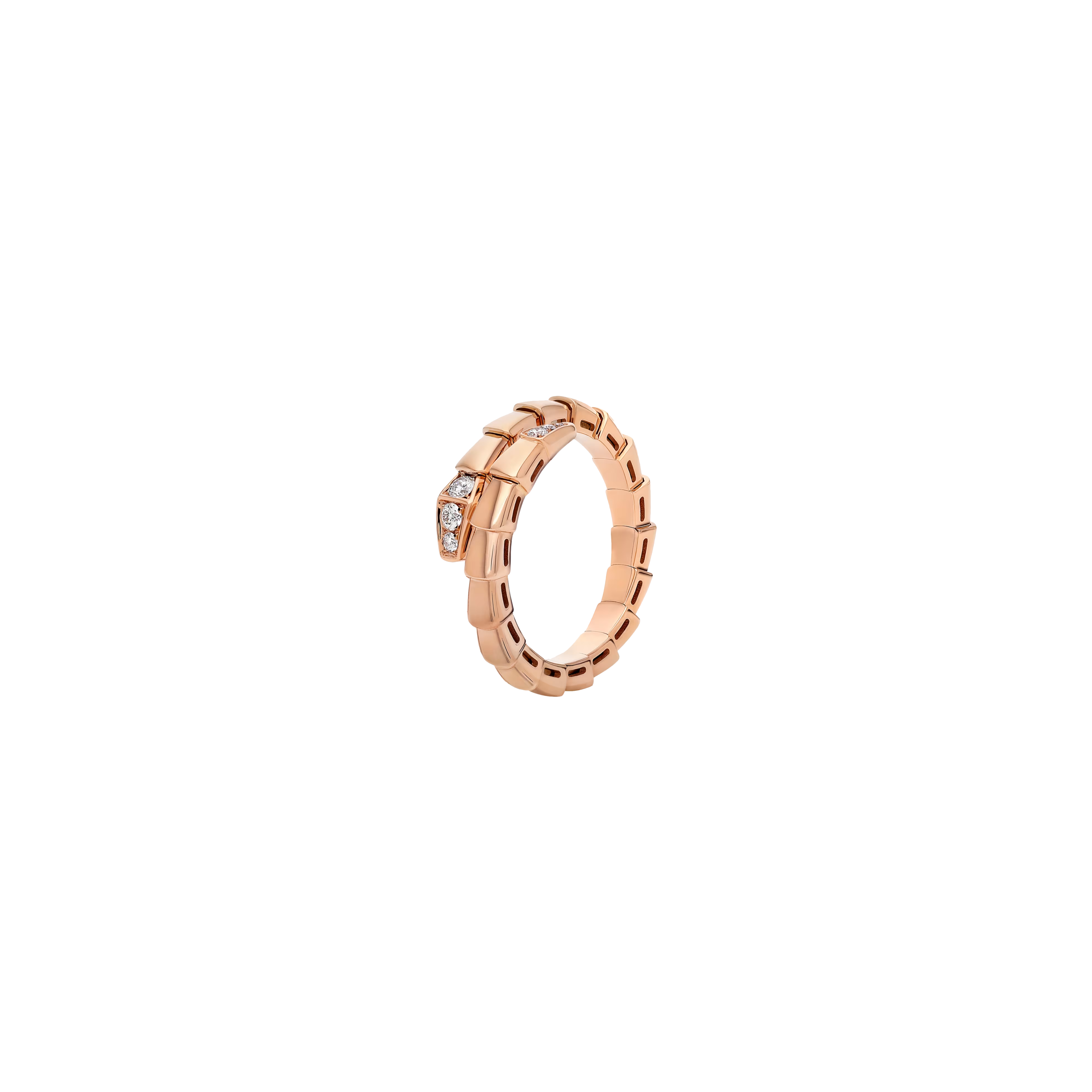 Bulgari | ANELLO SERPENTI VIPER IN ORO ROSA CON DIAMANTI - AN859914 (1)