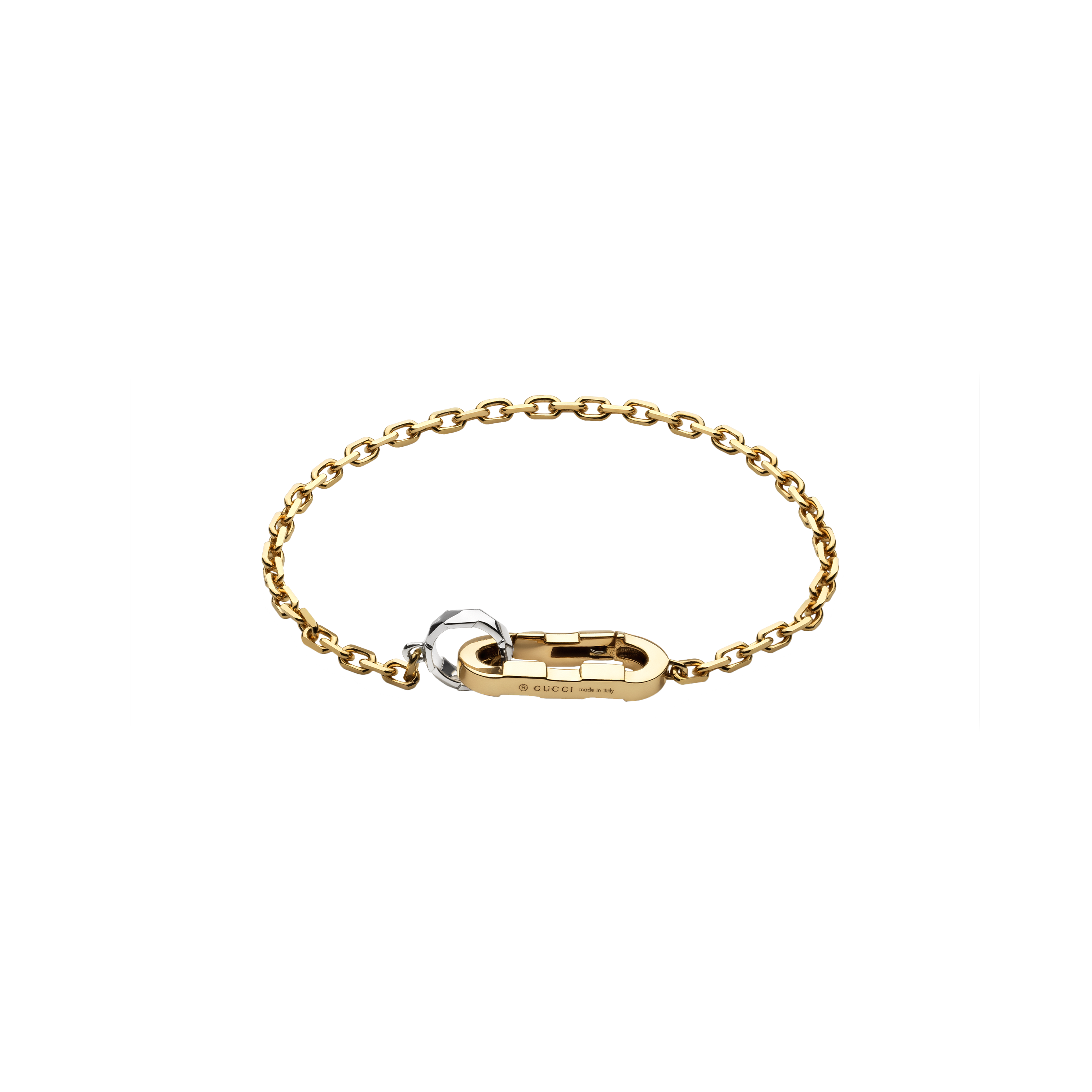 Gucci | BRACCIALE CATENA GUCCI LINK TO LOVE IN ORO GIALLO E ORO BIANCO - YBA786693001 (1)