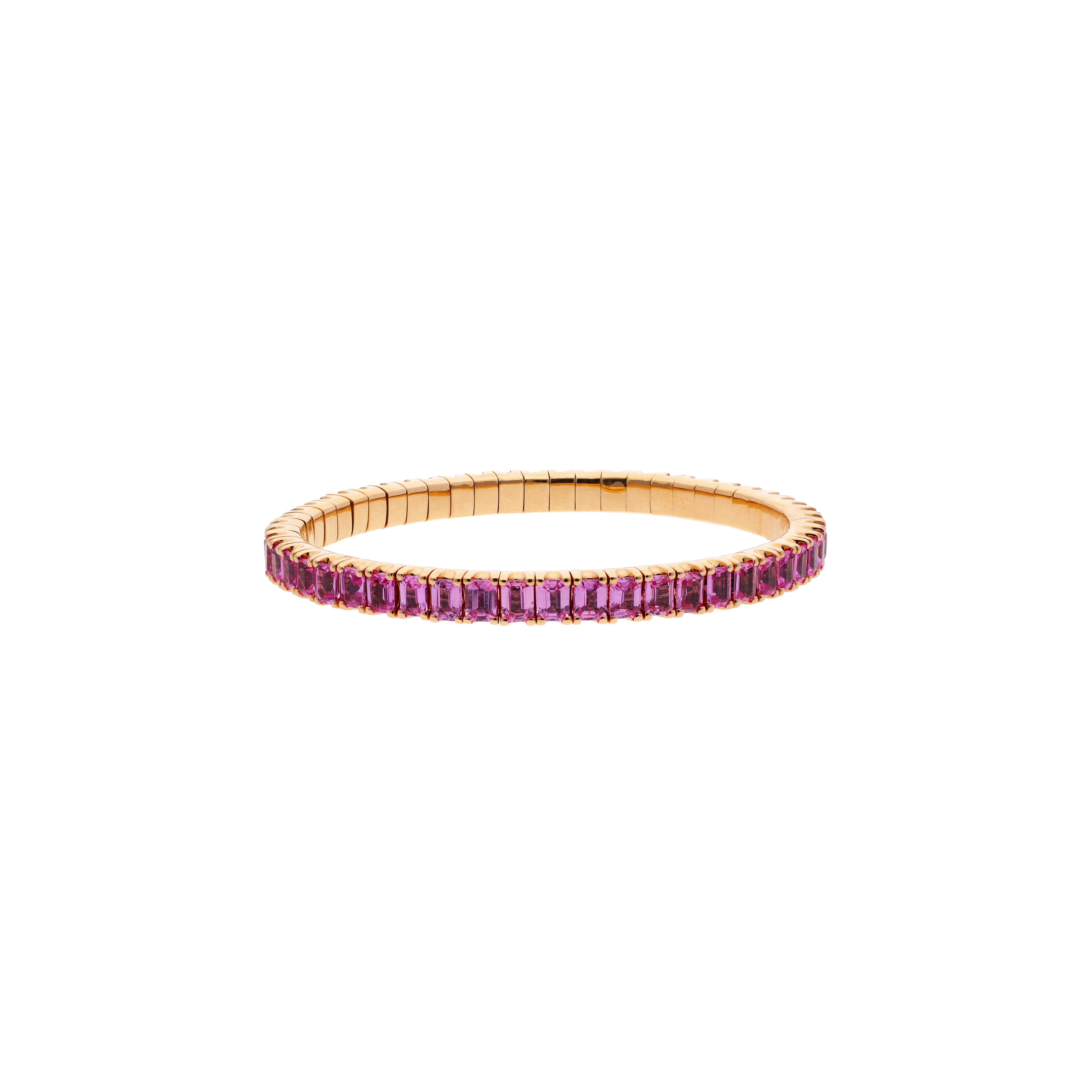 Bartorelli Italian Jewels | BRACCIALE TENNIS IN ORO ROSA E ZAFFIRI ROSA - 406-TSM-54G (1)
