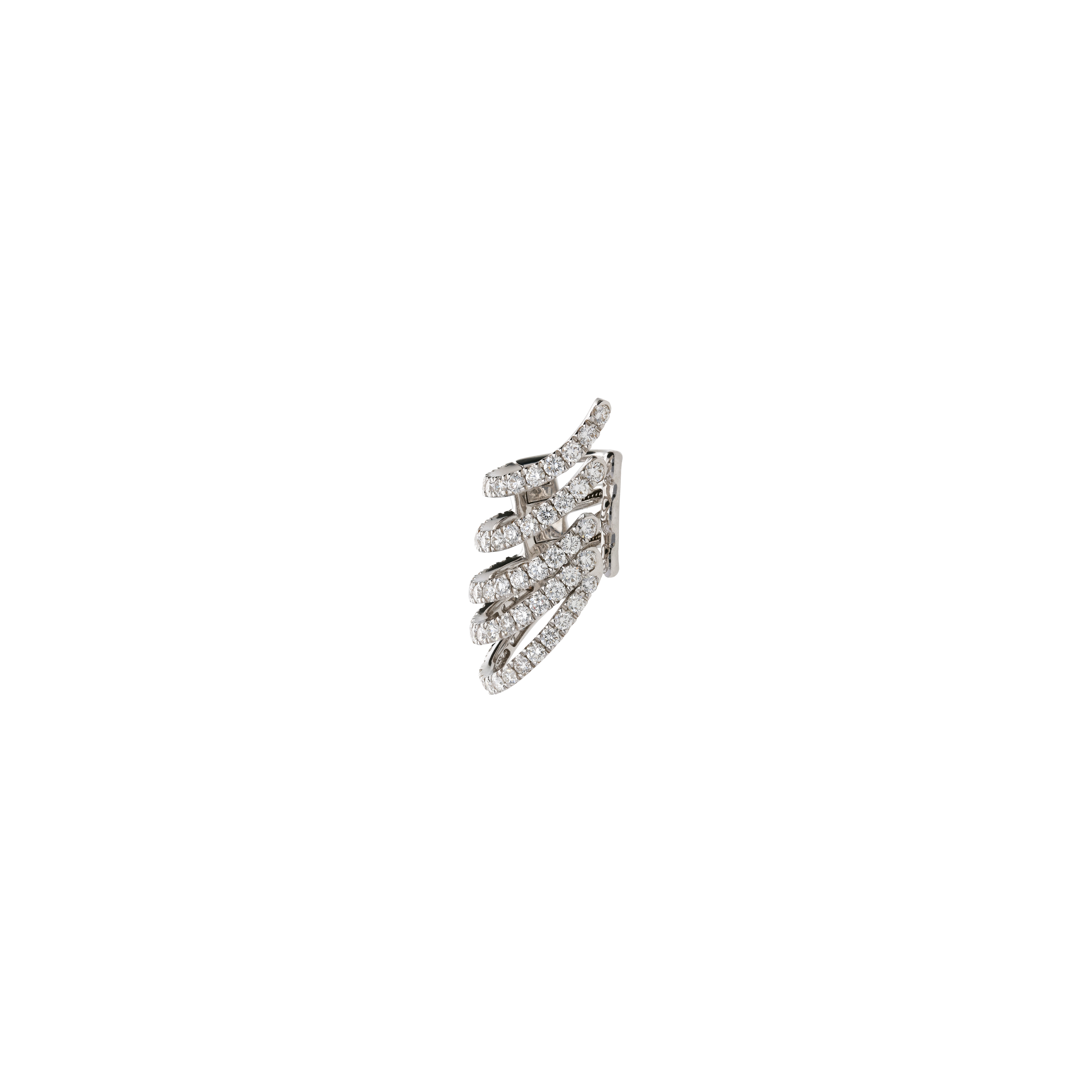 Bartorelli Italian Jewels | ORECCHINO SINGOLO EAR-CUFF IN ORO BIANCO E PAV&Eacute; DI DIAMANTI - 234-6041-3 (1)
