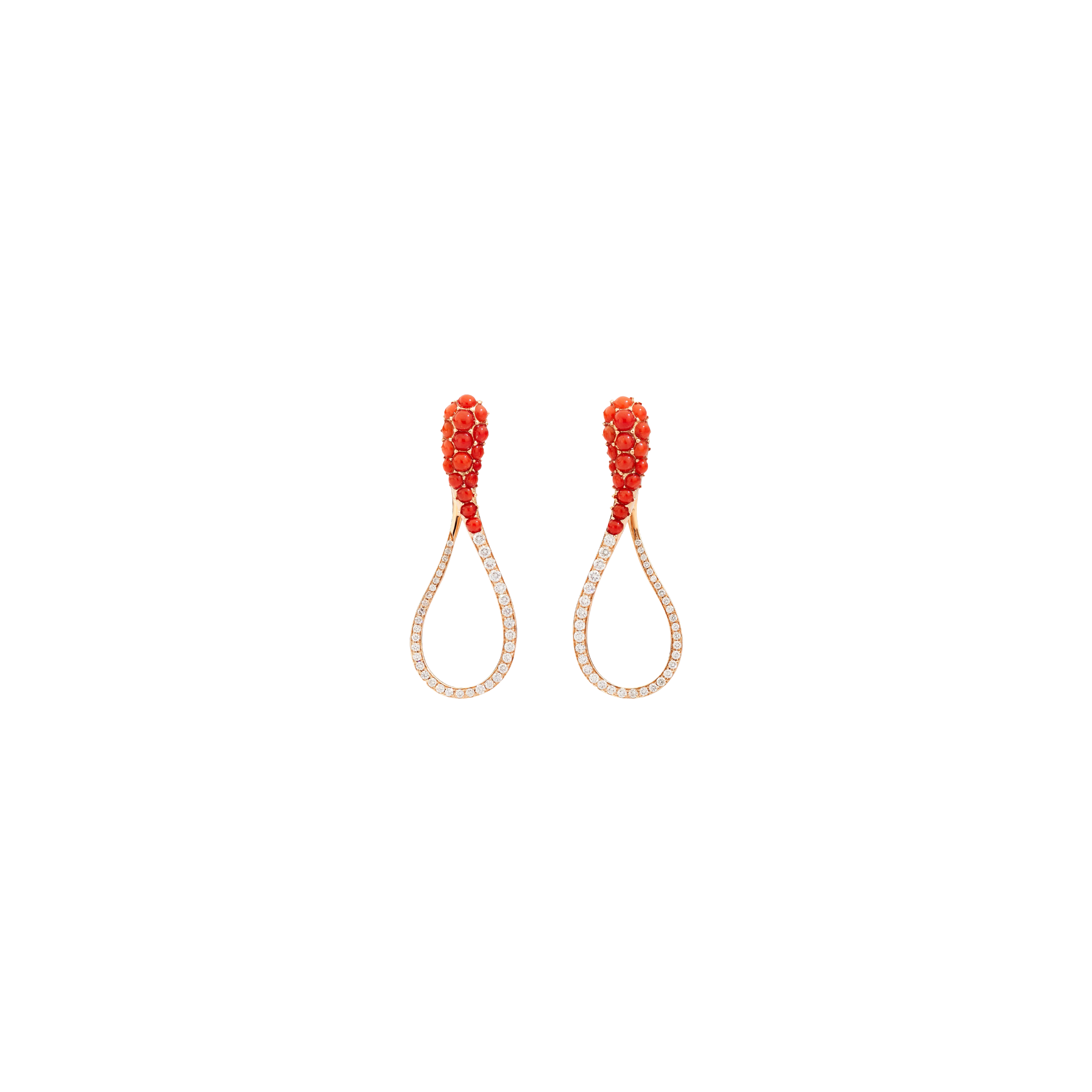 Dada Arrigoni | ORECCHINI ELIKA  CRUISE IN ORO ROSA CON DIAMANTI E CORALLO - DEK16ORRRCODI (1)