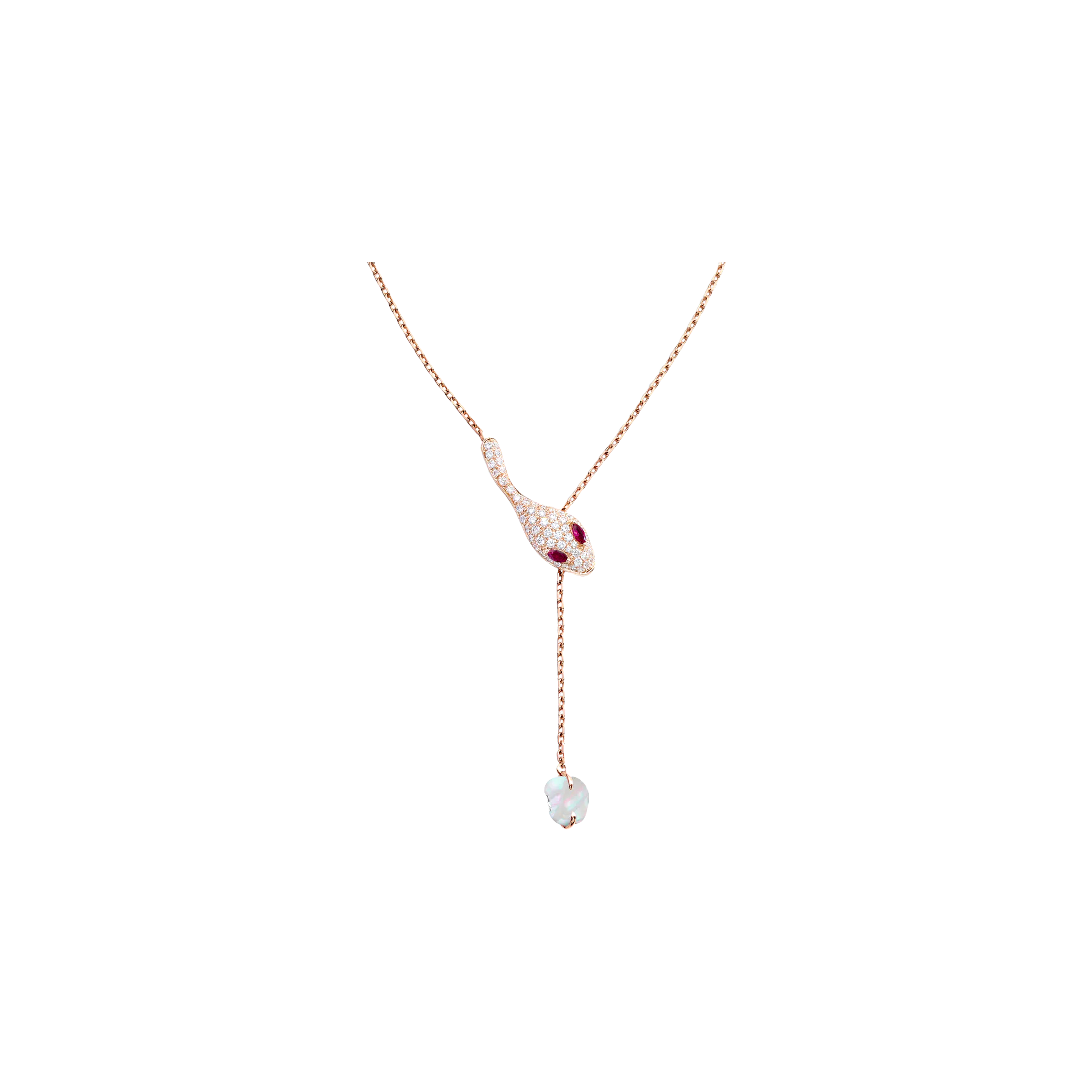 Dada Arrigoni | COLLANA MALAFEMMINA IN ORO ROSA CON DIAMANTI E RUBINI - DMF01CARRDIMDRU (1)