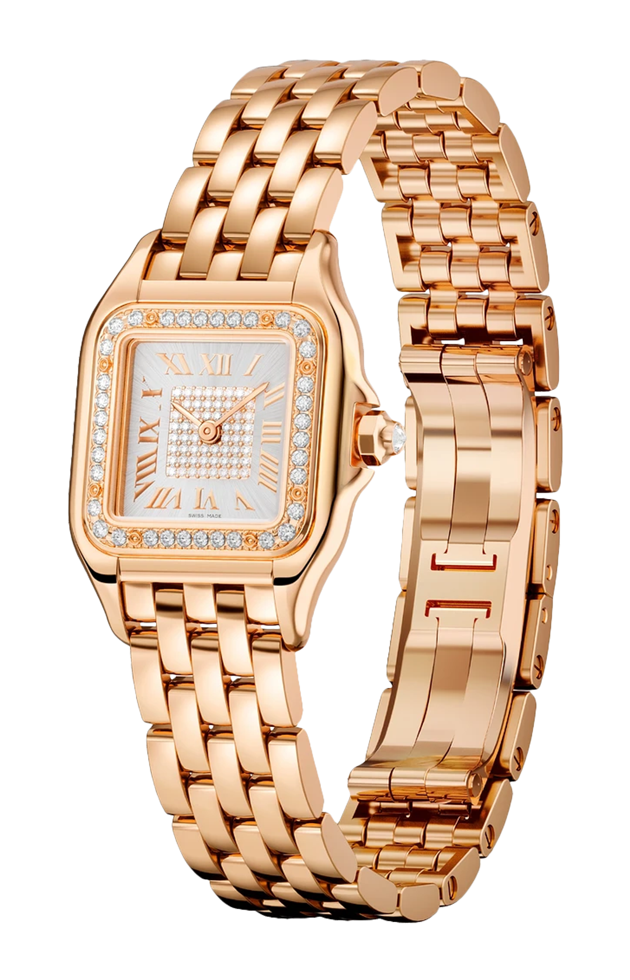 Cartier | PANTH&Egrave;RE DE CARTIER MODELLO PICCOLO, ORO ROSA, DIAMANTI, QUARZO - WJPN0091 (2)