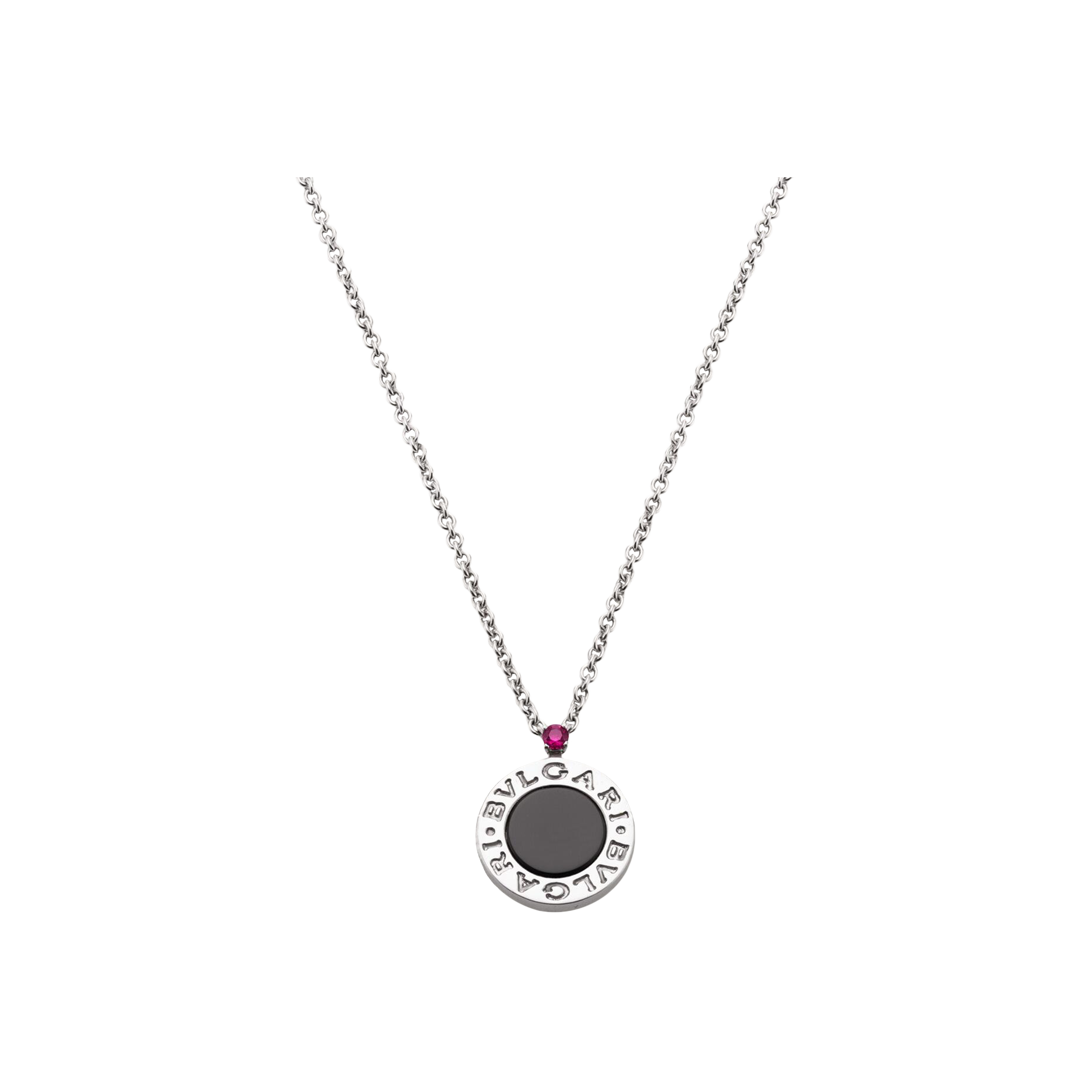 Bulgari | COLLANA SAVE THE CHILDREN 10th ANNIVERSARY IN ARGENTO CON PENDENTE CON ONICE E RUBINO - CL858702 (1)