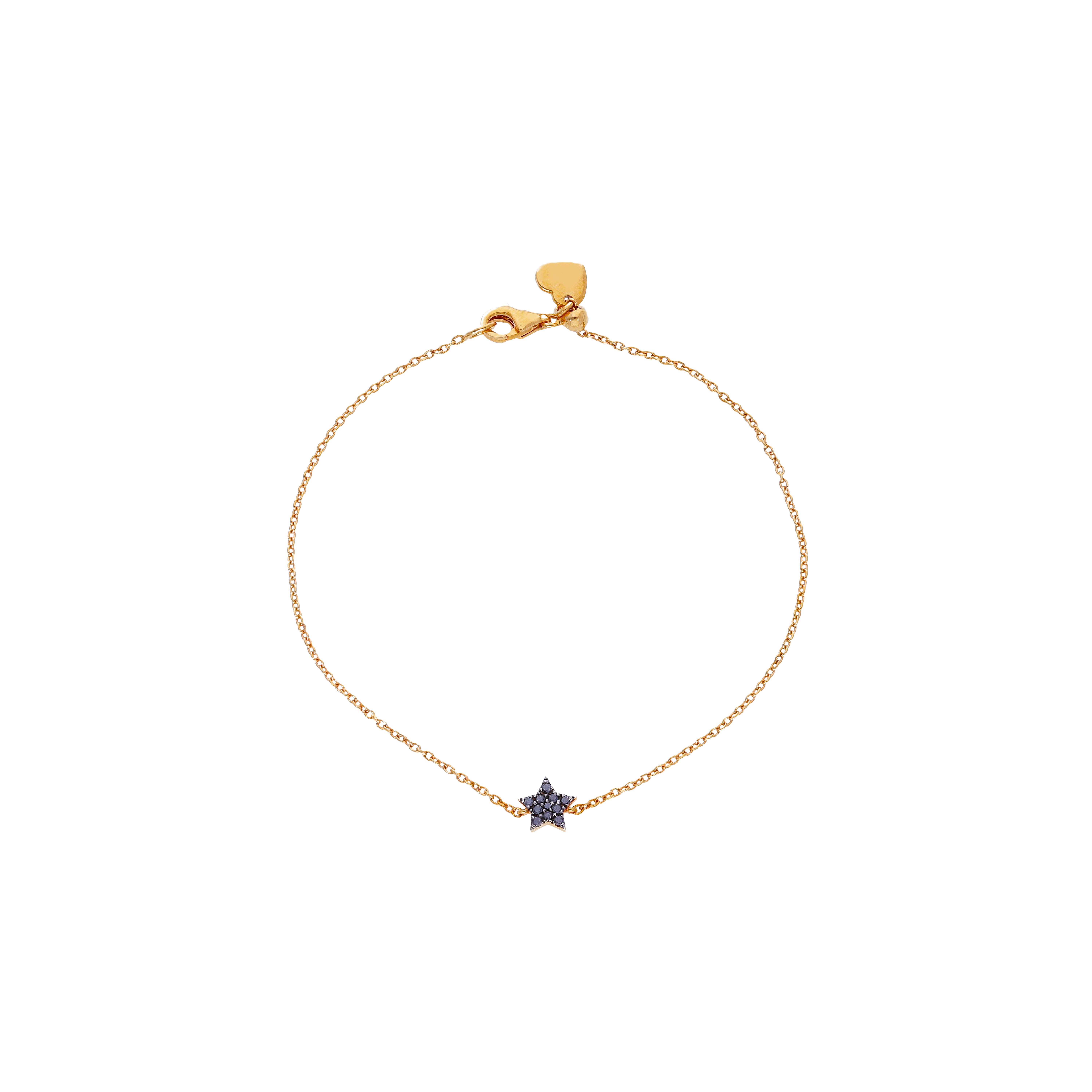 Bartorelli Italian Jewels | BRACCIALE IN ORO ROSA CON STELLA PAVE' DI DIAMANTI NERI - 222928 (1)