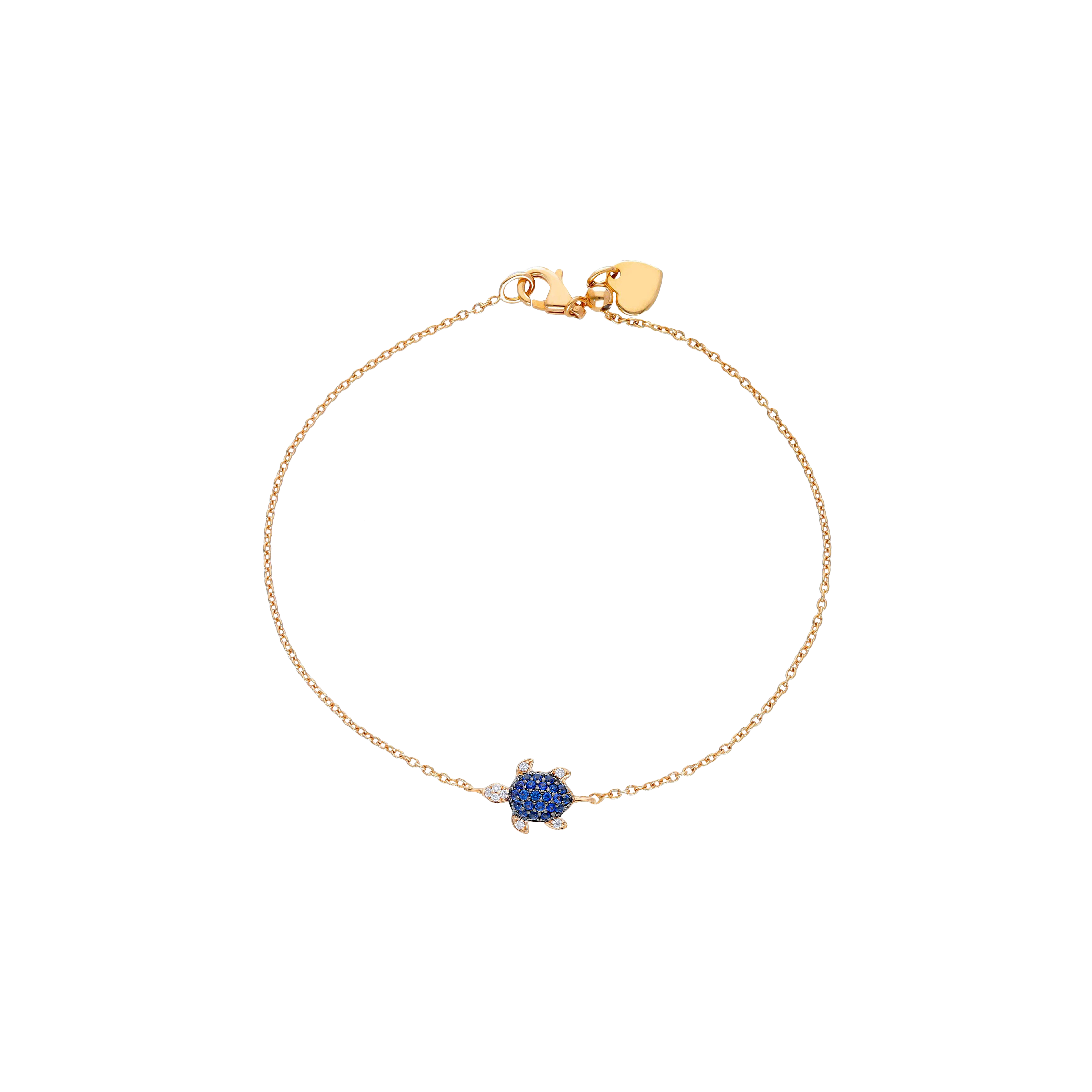 Bartorelli Italian Jewels | BRACCIALE IN ORO ROSA CON TARTARUGA IN PAV&Eacute; DI ZAFFIRI BLU E DIAMANTI BIANCHI - 249306 (1)