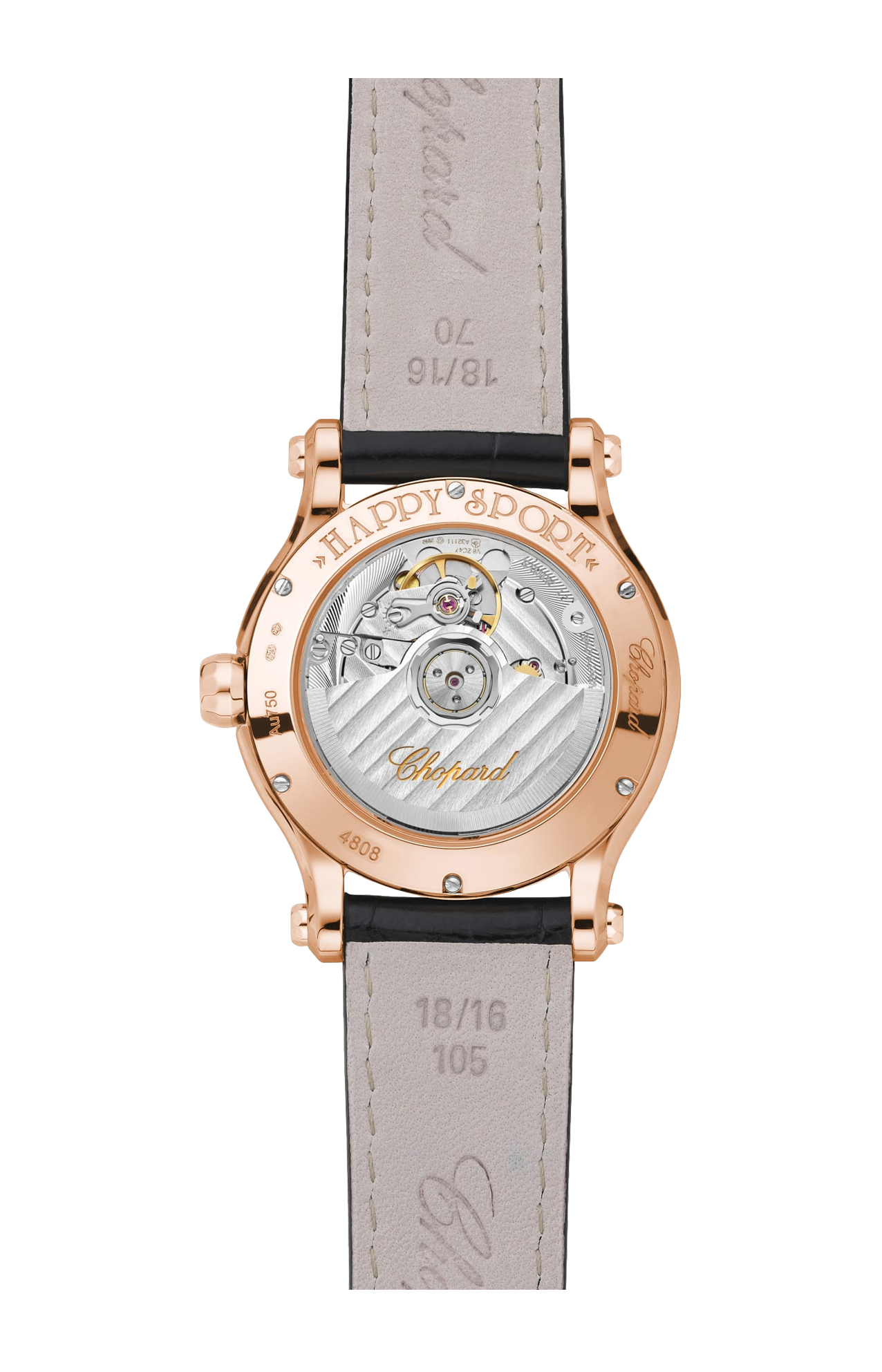 Chopard | HAPPY SPORT 36 MM, AUTOMATICO, ORO ROSA ETICO, DIAMANTI - 274808 (2)