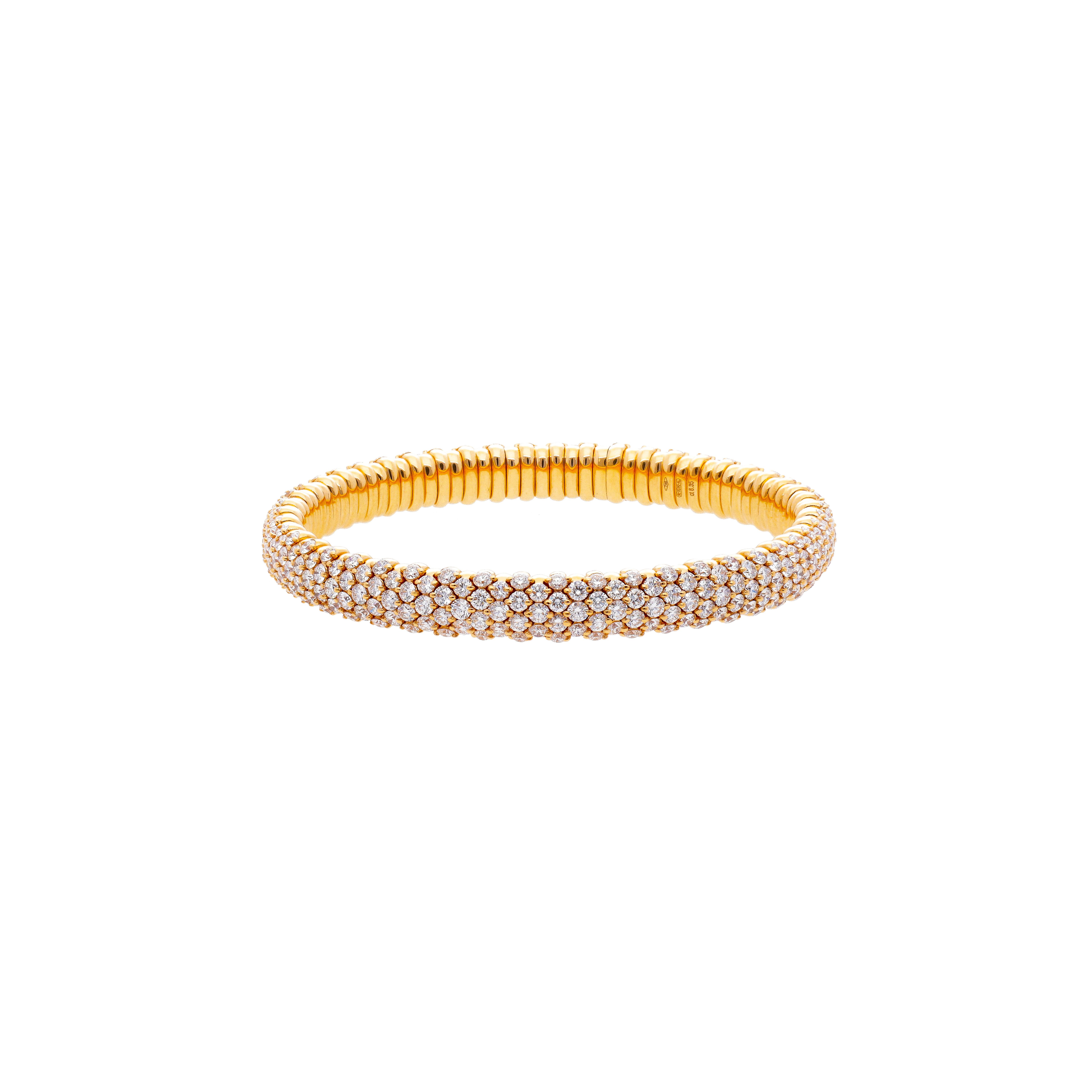 Bartorelli Italian Jewels | BRACCIALE ELASTICO IN ORO ROSA CON PAV&Eacute; DI DIAMANTI BIANCHI - 285-3040 (1)