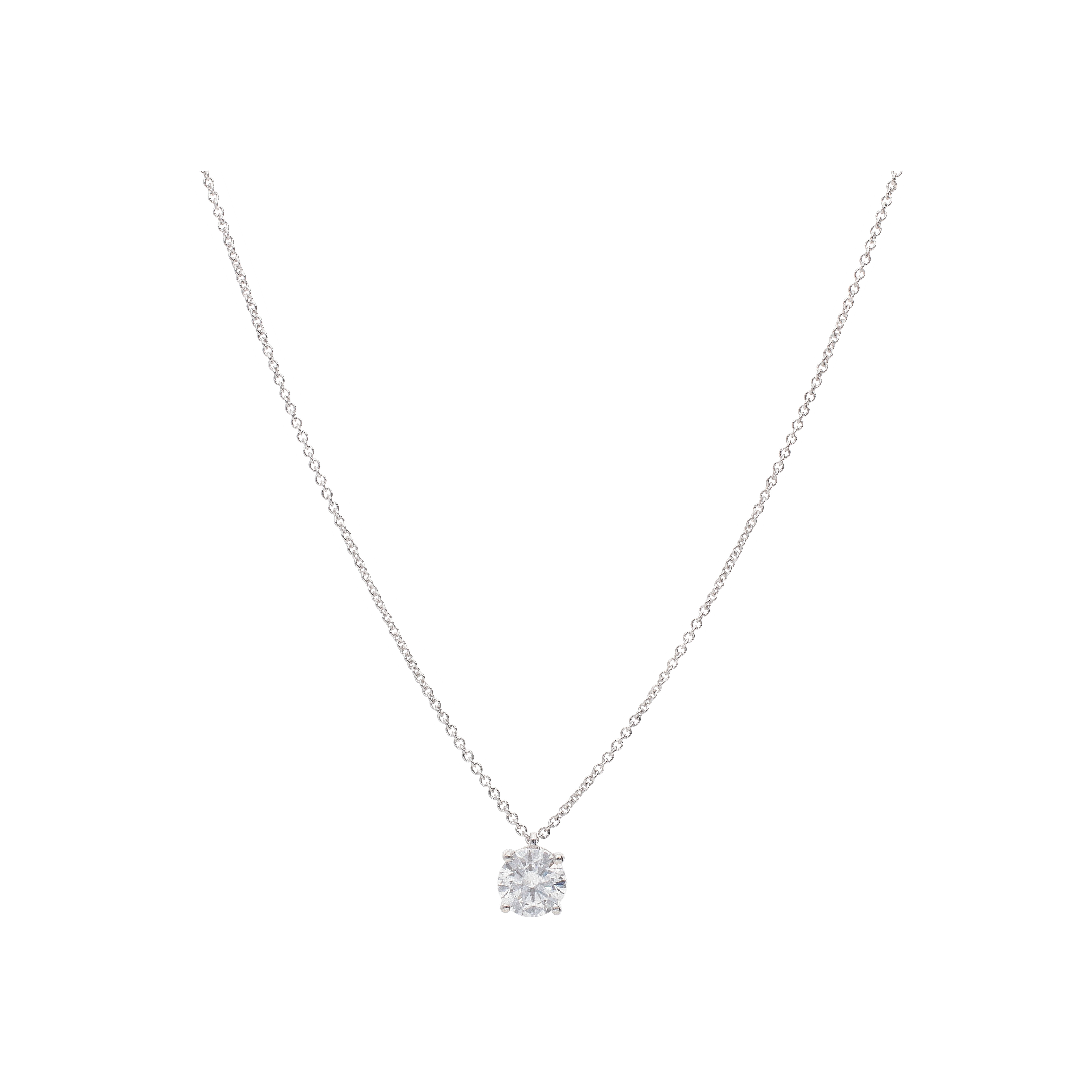 Bartorelli Italian Jewels | COLLANA PUNTO LUCE IN ORO BIANCO CON DIAMANTE BIANCO CERTIFICATO GIA - BACO0073 (1)