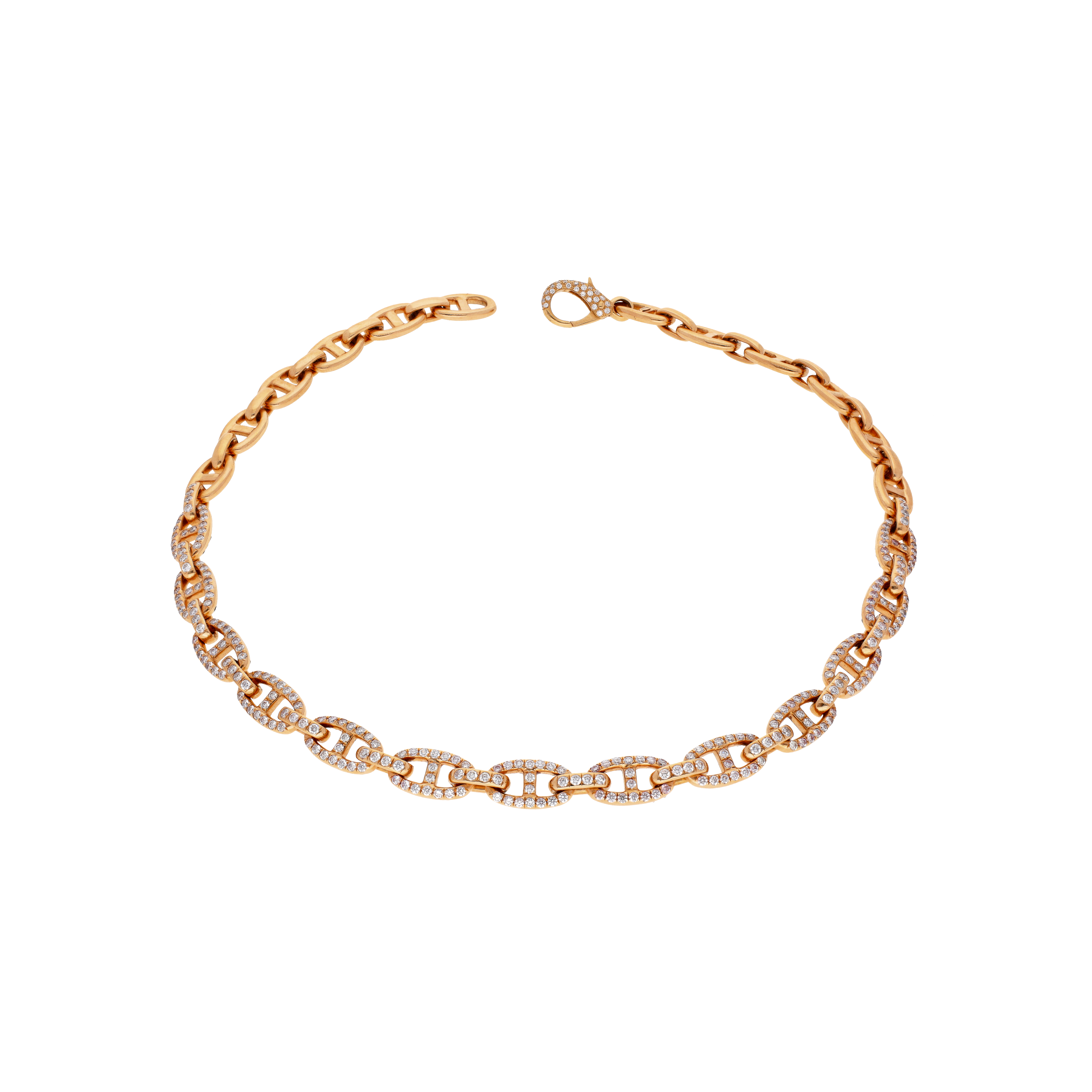 Bartorelli Italian Jewels | COLLANA MAGLIA MARINA DOUBLE FACE IN ORO ROSA CON PAV&Eacute; DI DIAMANTI BIANCHI  E DIAMANTI NERI - 1GA0030544/45/2 (1)