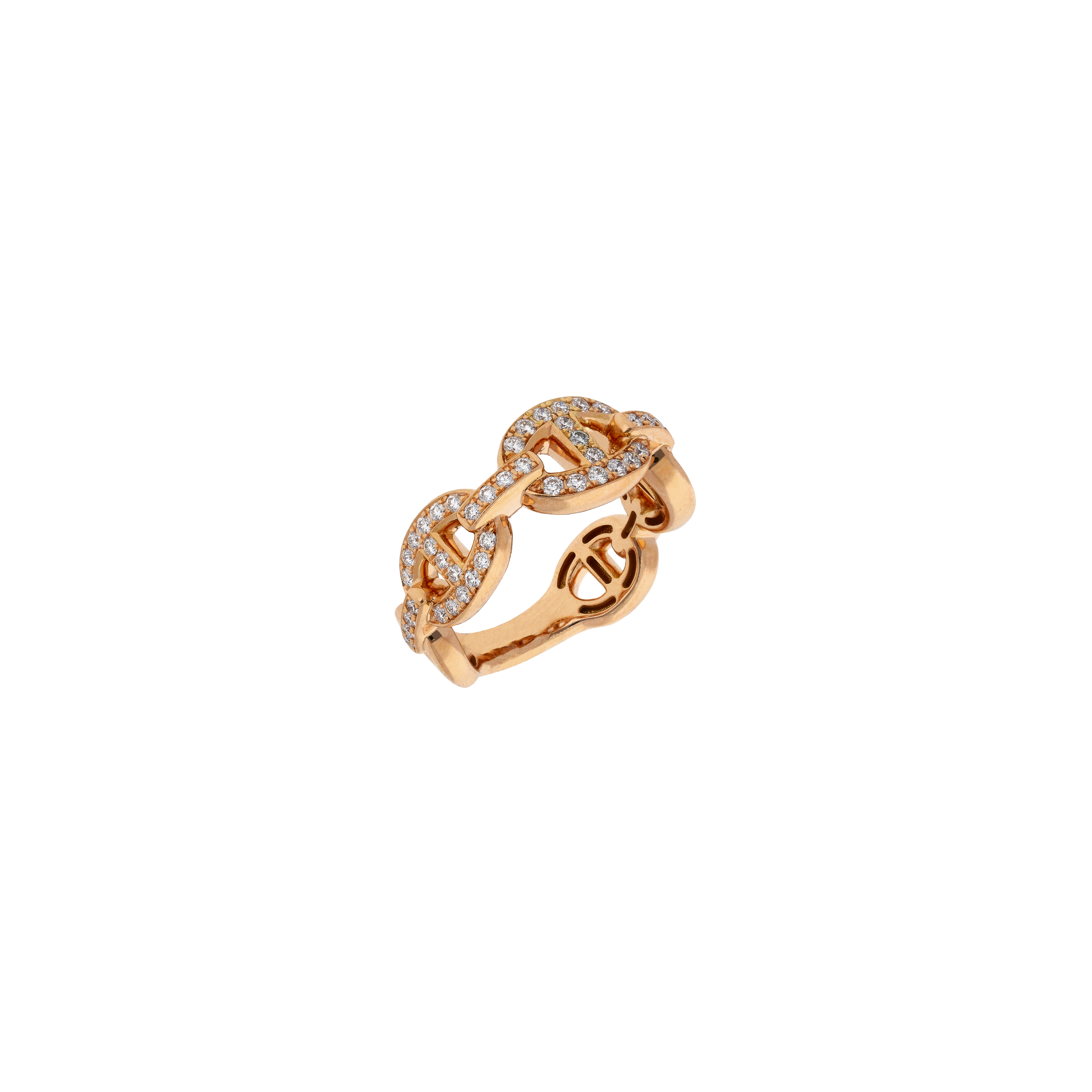 Bartorelli Italian Jewels | ANELLO MAGLIA MARINA RIGIDO IN ORO ROSA E DIAMANTI - 1AN1480797/1 (1)