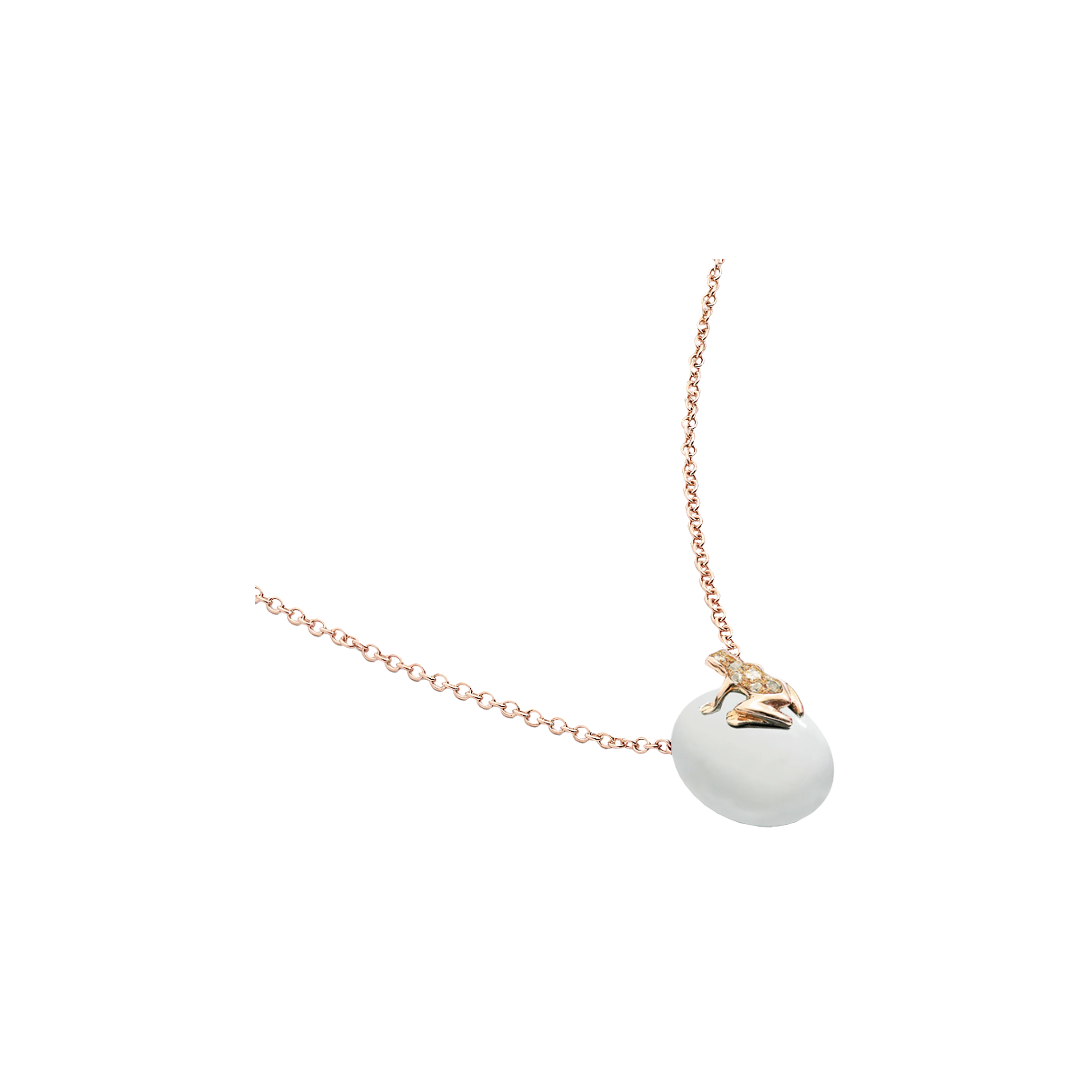 Dada Arrigoni | COLLANA HAPPY FROG B&W IN ORO ROSA E DIAMANTI - DHF02CAABRRDI (1)
