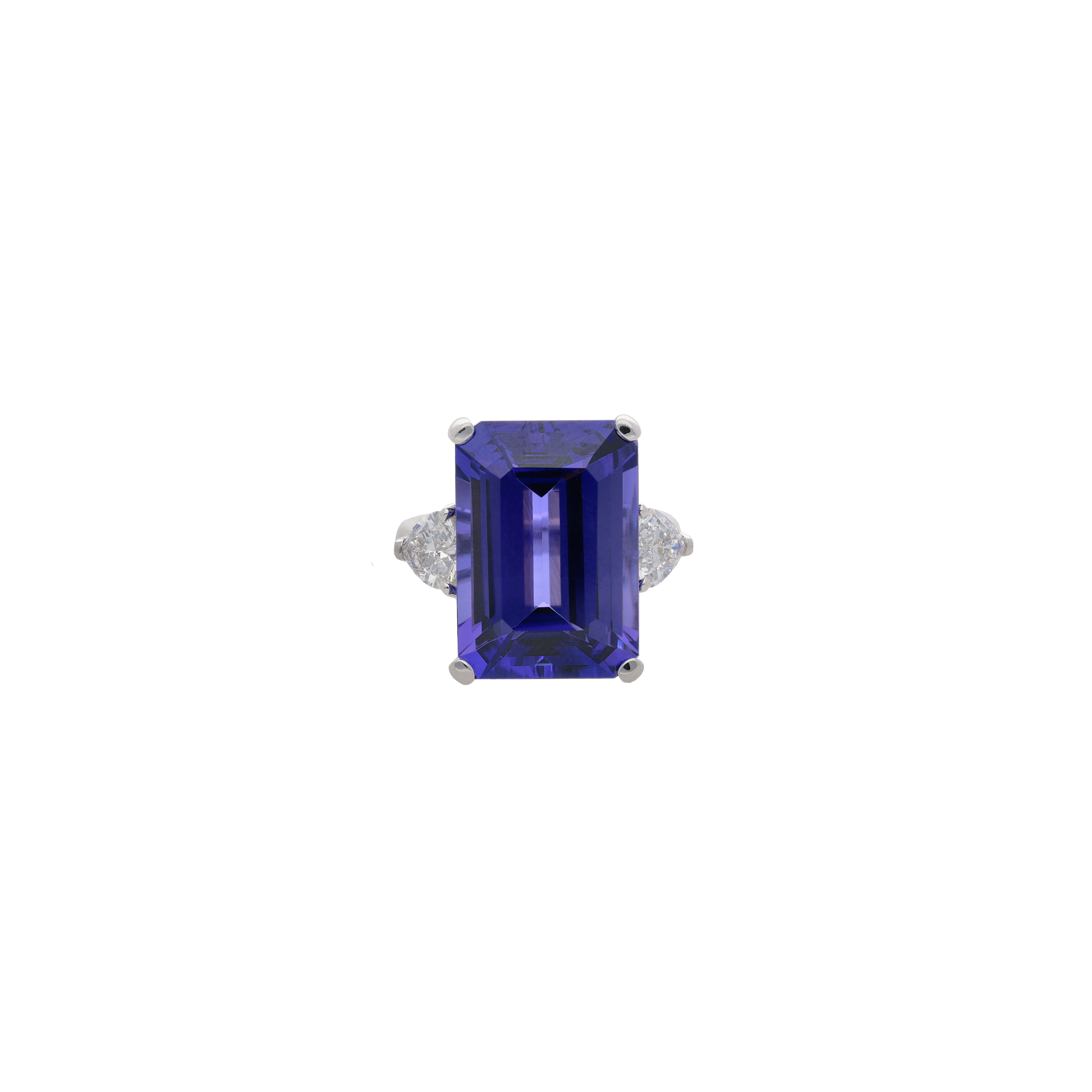 Bartorelli Italian Jewels | ANELLO IN ORO BIANCO CON TANZANITE E DIAMANTI CUORE - 000-5538NS (2)
