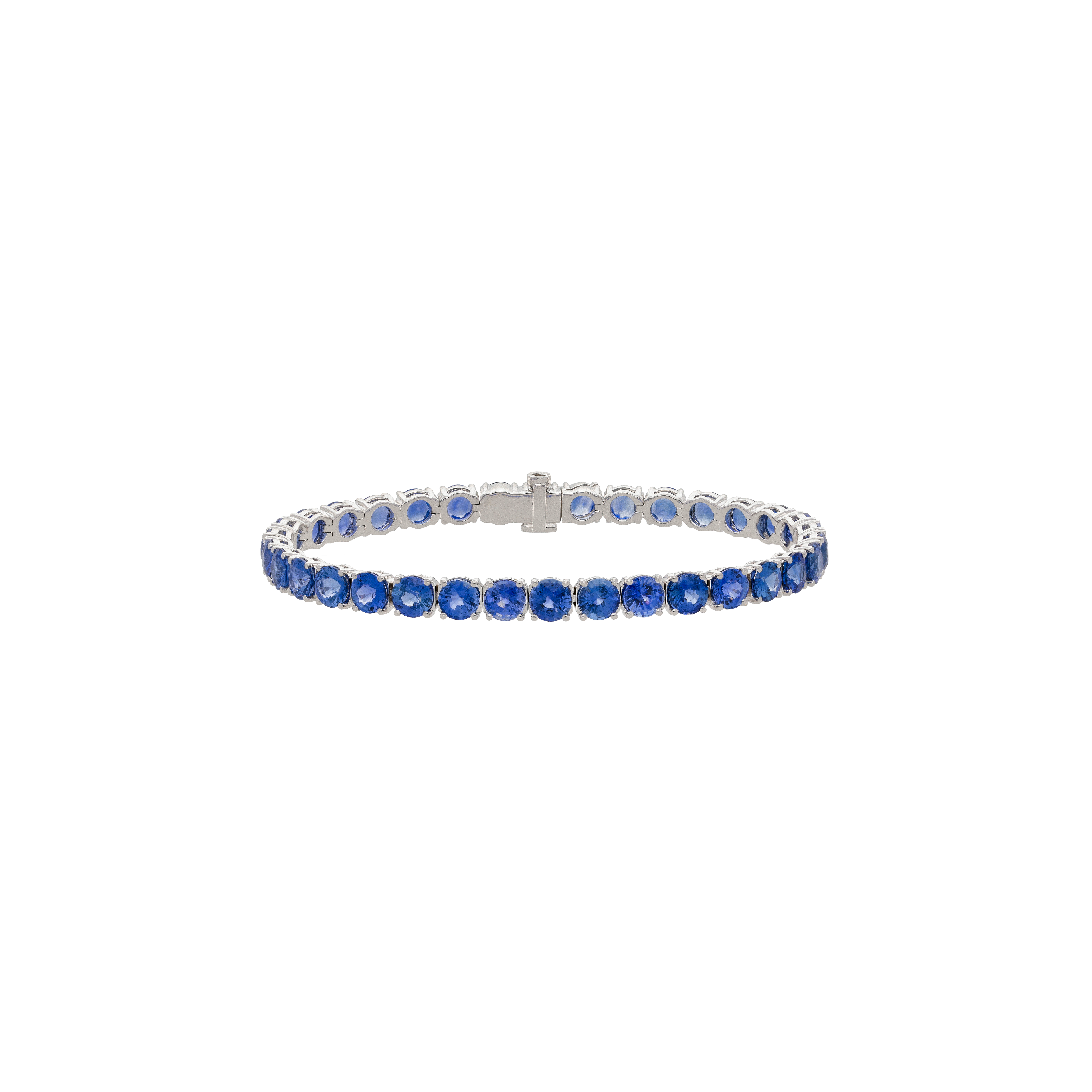 Bartorelli Italian Jewels | BRACCIALE TENNIS IN ORO BIANCO E ZAFFIRI BLU - 171-2950 (1)
