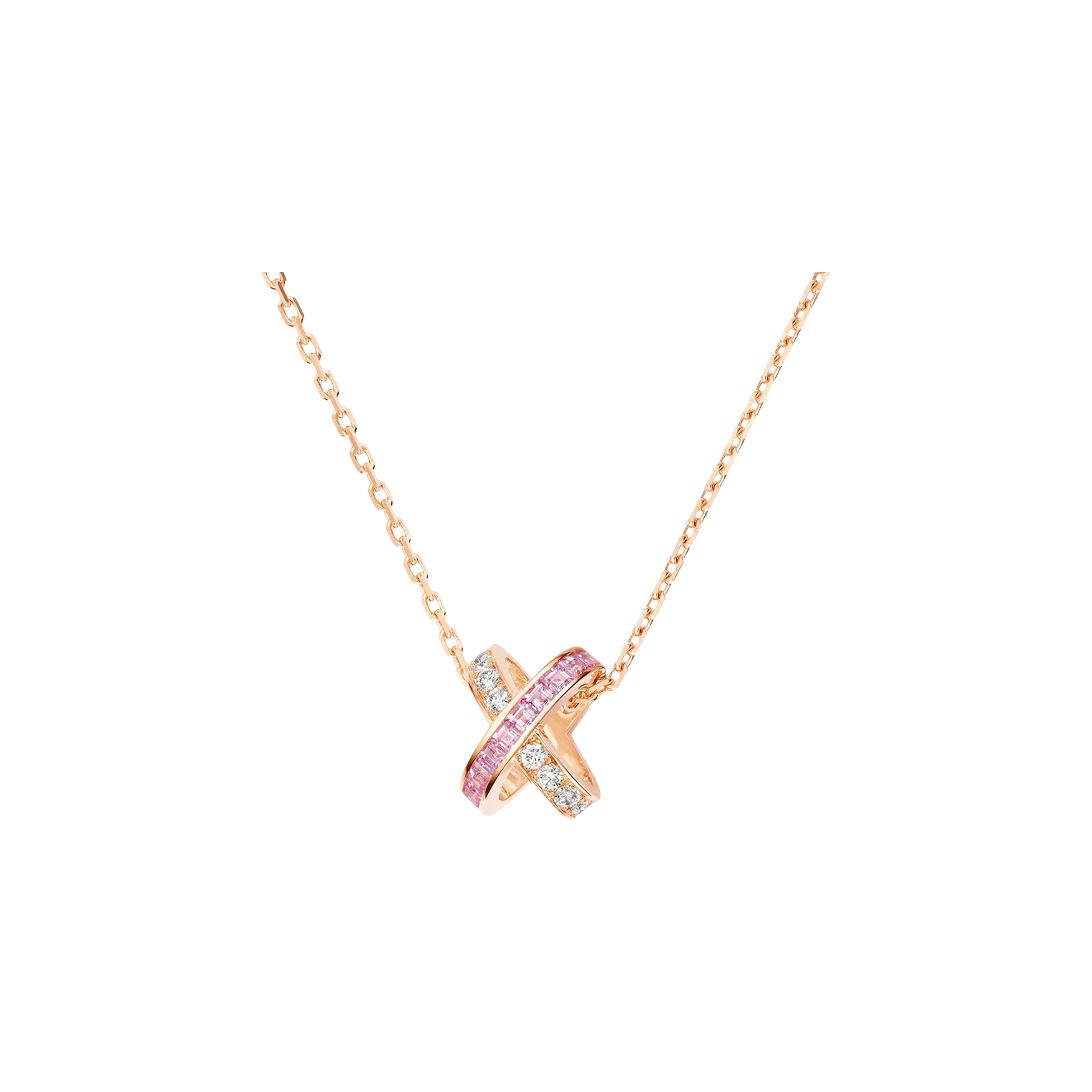 Chaumet | CHAUMET - PENDENTE JEUX DE LIENS IN ORO ROSA, ZAFFIRI ROSA E DIAMANTI - 085456 (1)