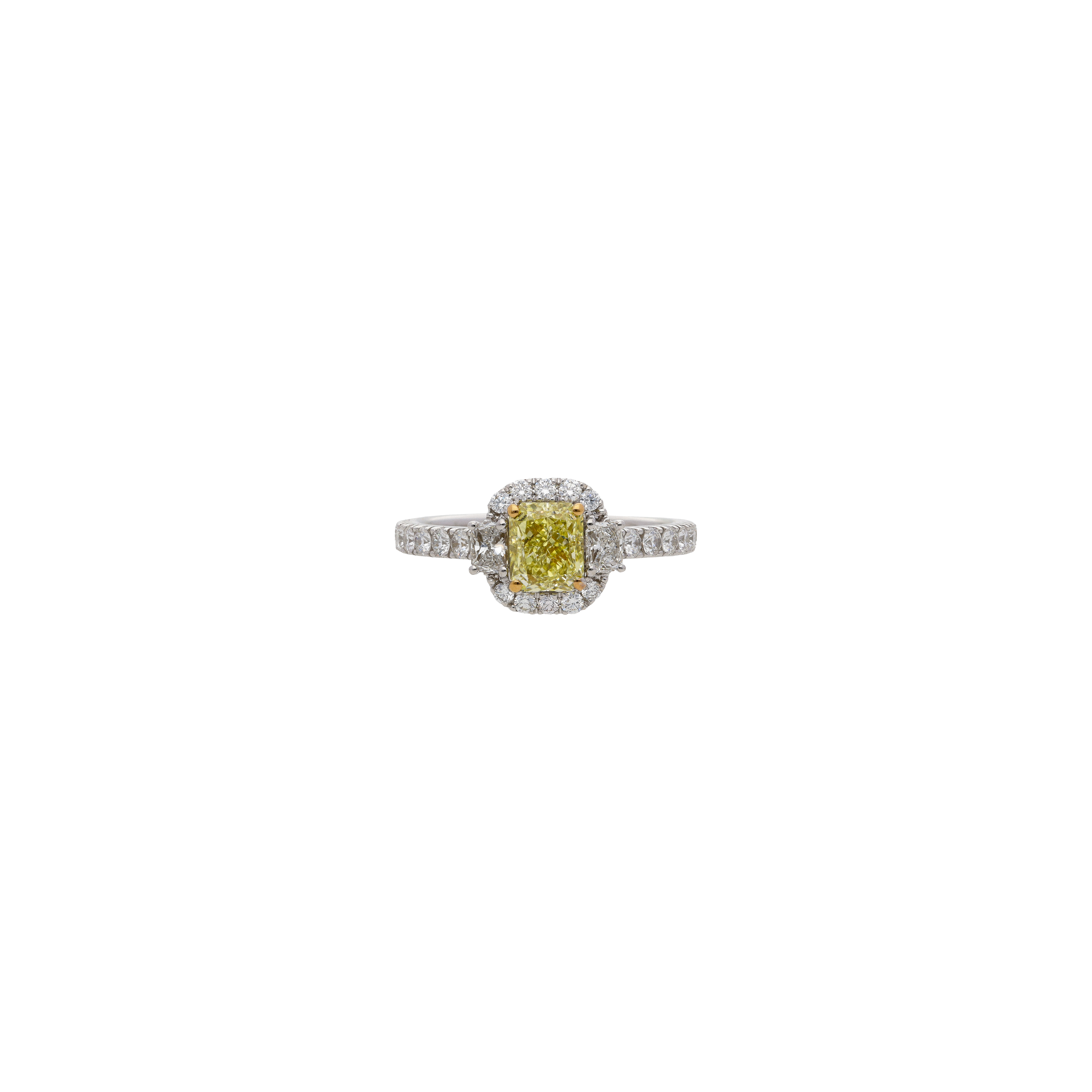 Bartorelli Italian Jewels | ANELLO SOLITARIO IN ORO BIANCO CON DIAMANTE FANCY YELLOW E PAV&Eacute; DI DIAMANTI BIANCHI - 000-4935-326 (2)