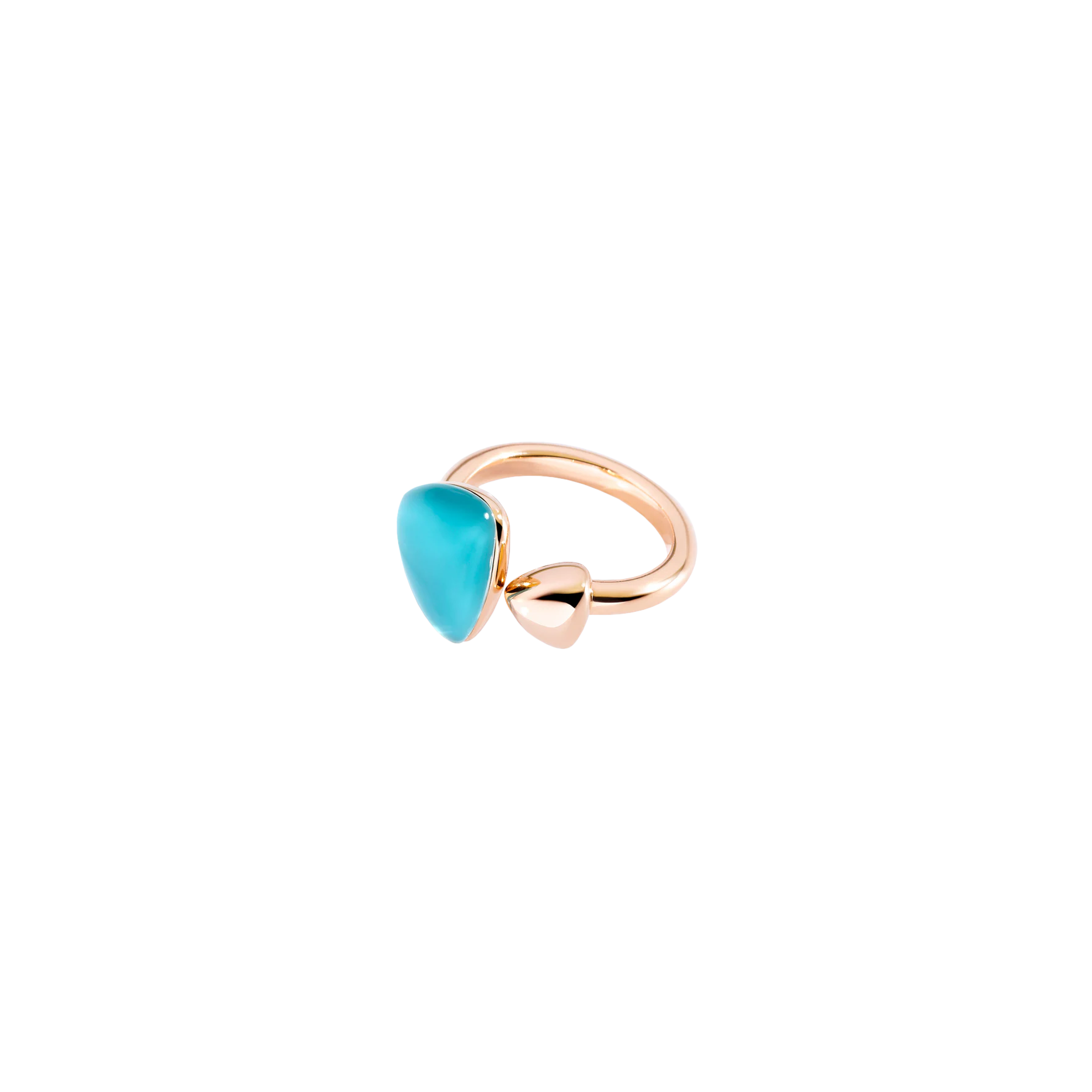 Vhernier | ANELLO FRECCIA IN ORO ROSA, TURCHESE E CRISTALLO DI ROCCA - 0N1601A0253 (2)