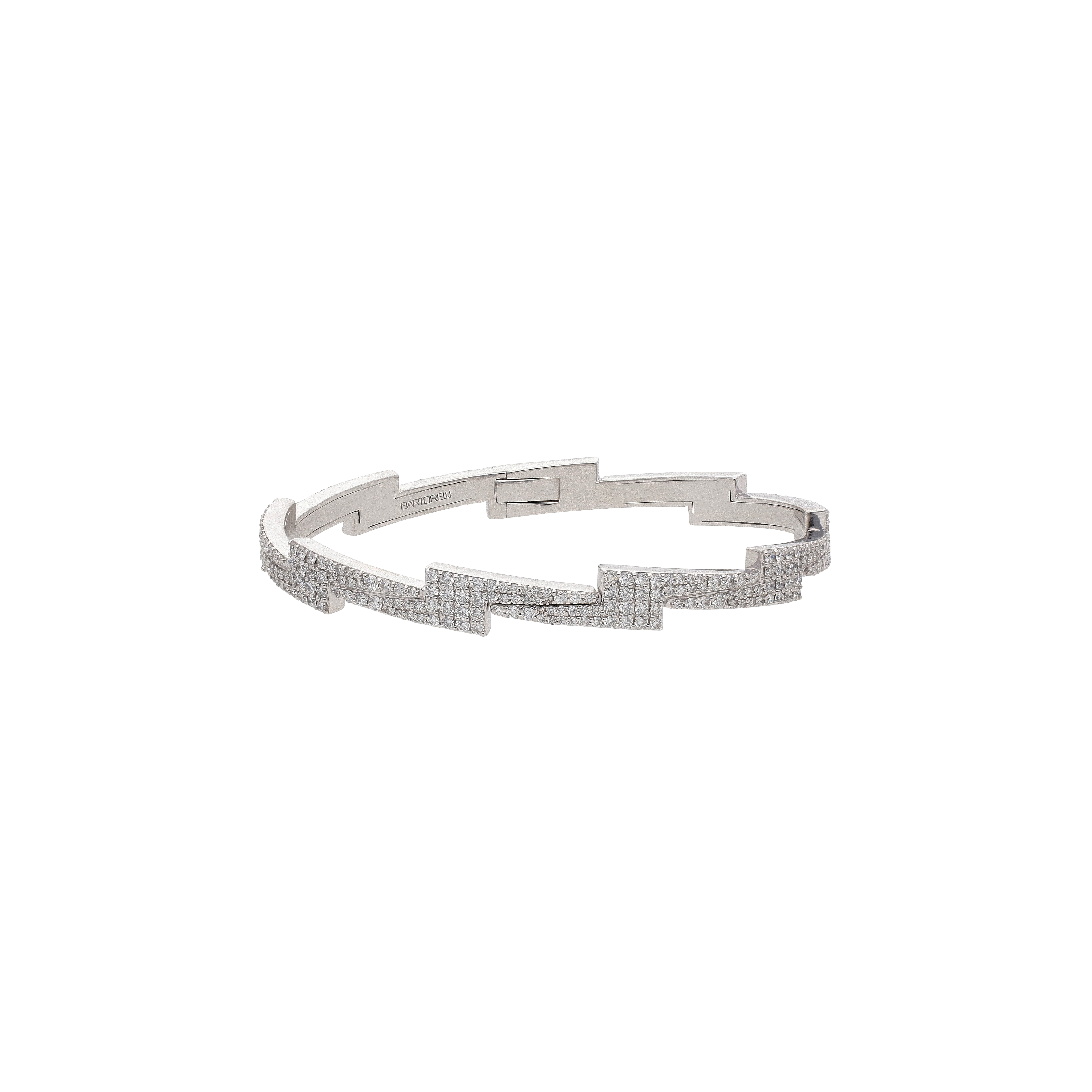 Bartorelli Italian Jewels | BRACCIALE RIGIDO IN ORO BIANCO FULL PAVE' DIAMANTI BIANCHI - VB29831DW (1)