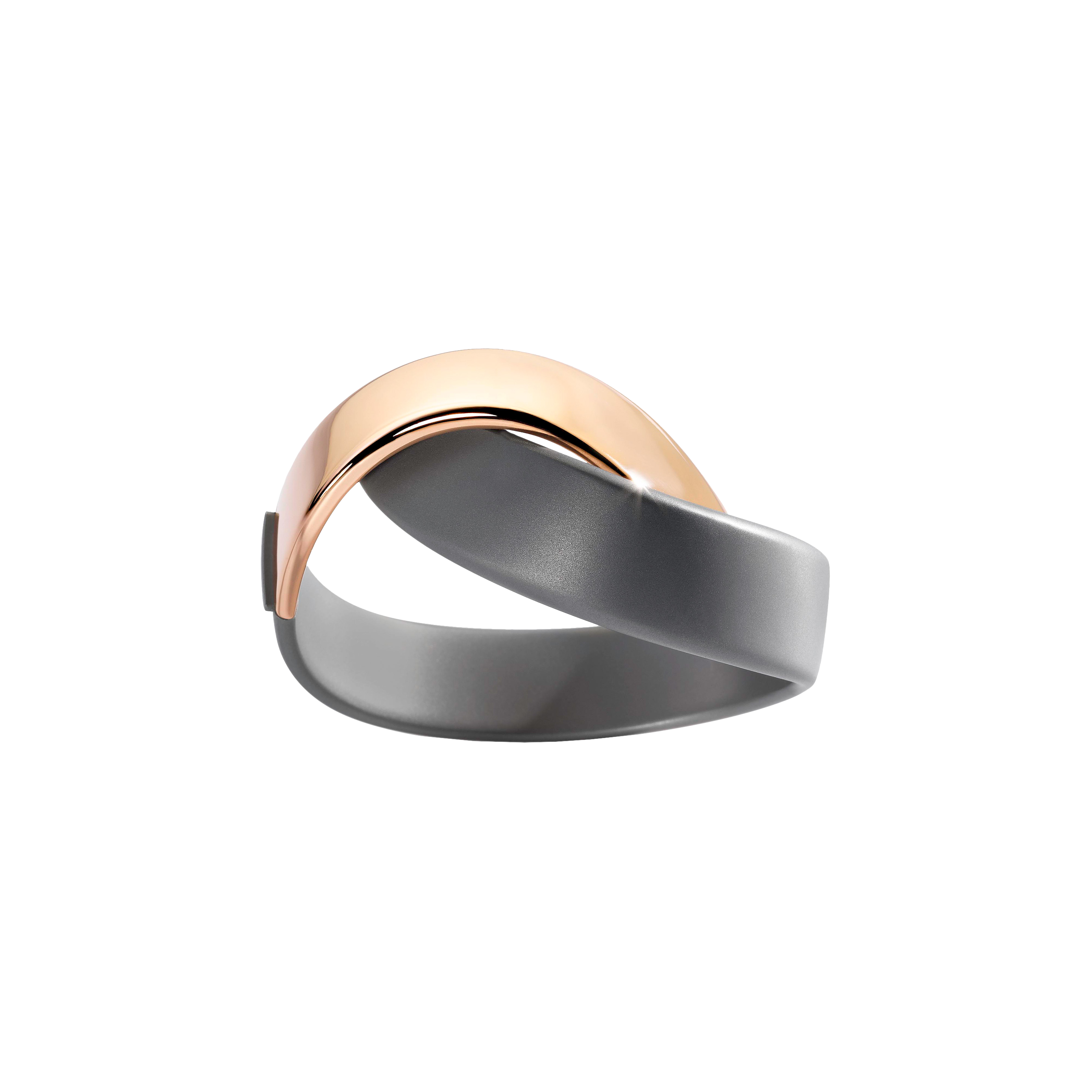 Vhernier | BRACCIALE ABBRACCIO IN TITANIO E ORO ROSA - T00511BR100 (1)