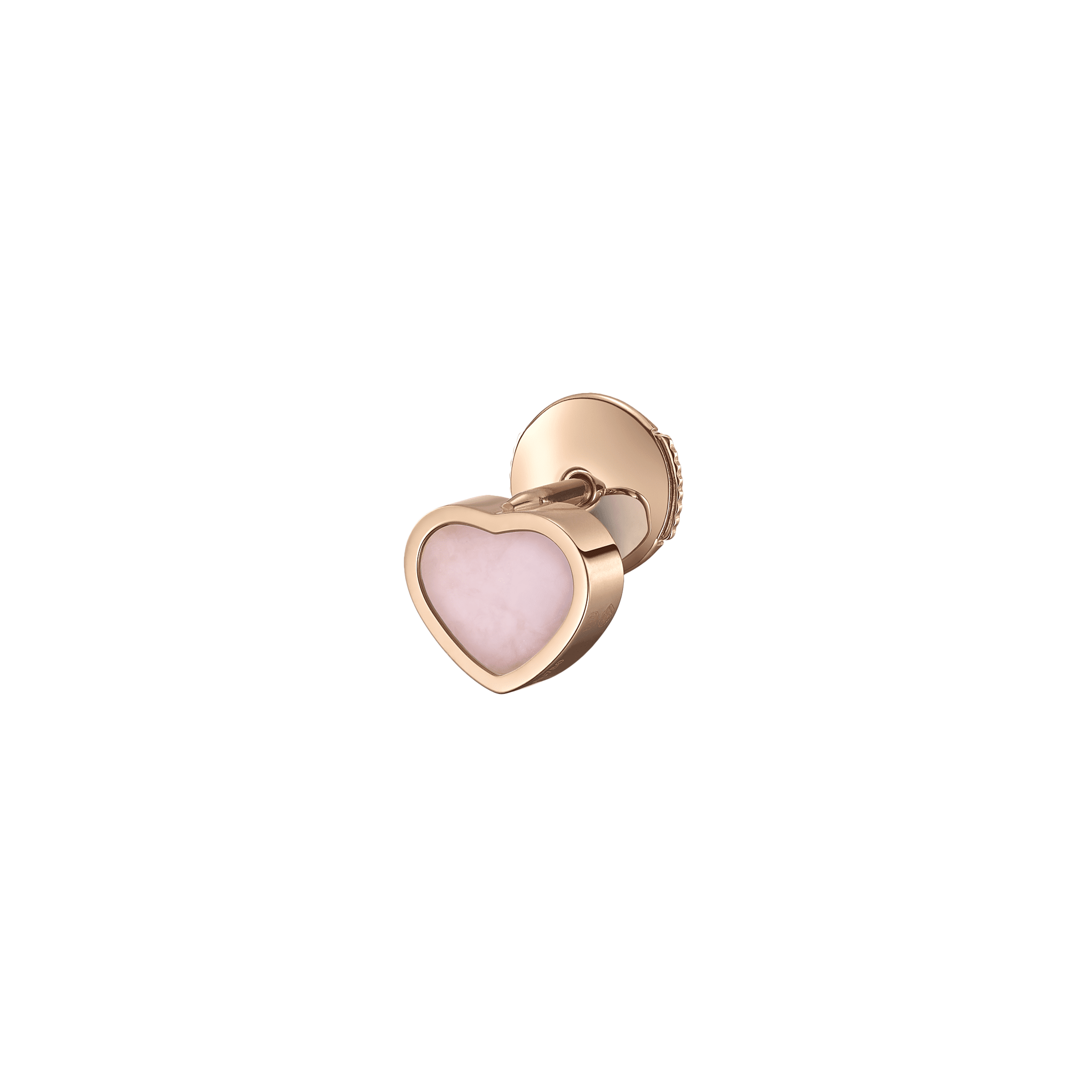 Chopard | CHOPARD - ORECCHINO SINGOLO MY HAPPY HEARTS IN ORO ROSA ETICO, OPALE ROSA - 83A086 (1)