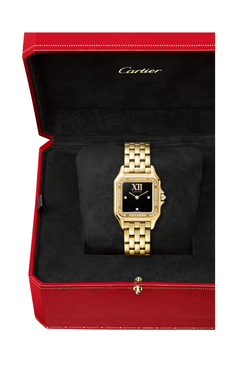 Cartier | PANTH&Egrave;RE DE CARTIER, MODELLO MEDIO, ORO GIALLO, DIAMANTI, QUARZO - WJPN0090 (3)