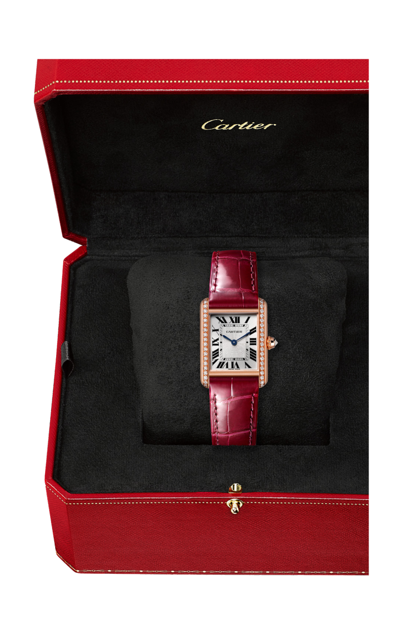 Cartier | TANK LOUIS CARTIER, MODELLO PICCOLO, ORO ROSA, DIAMANTI, MANUALE - WJTA0037 (6)