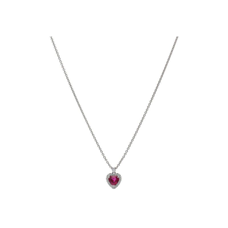 Bartorelli Italian Jewels | GIROCOLLO IN ORO BIANCO CON CUORE DI RUBINO E DIAMANTI - 372-3573-C-BIS (1)