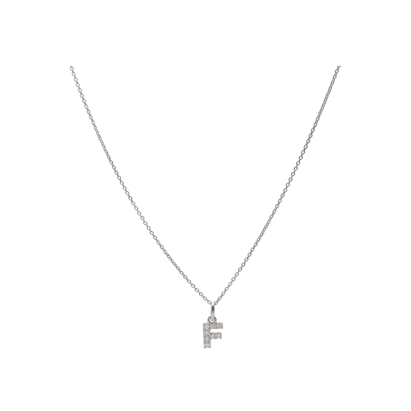 Bartorelli Italian Jewels | COLLANA IN ORO BIANCO CON LETTERA 