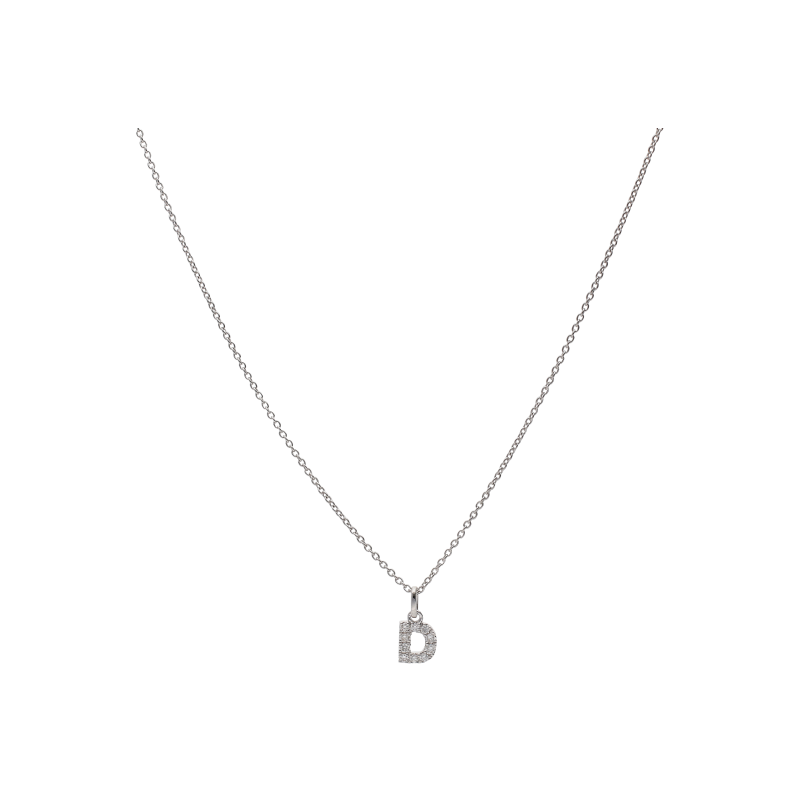 Bartorelli Italian Jewels | COLLANA IN ORO BIANCO CON LETTERA 