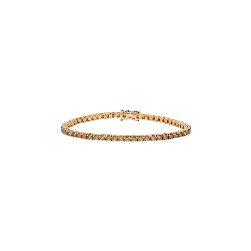 Bartorelli Italian Jewels | BRACCIALE TENNIS IN ORO ROSA CON DIAMANTI BROWN - 329-PRE-G (1)